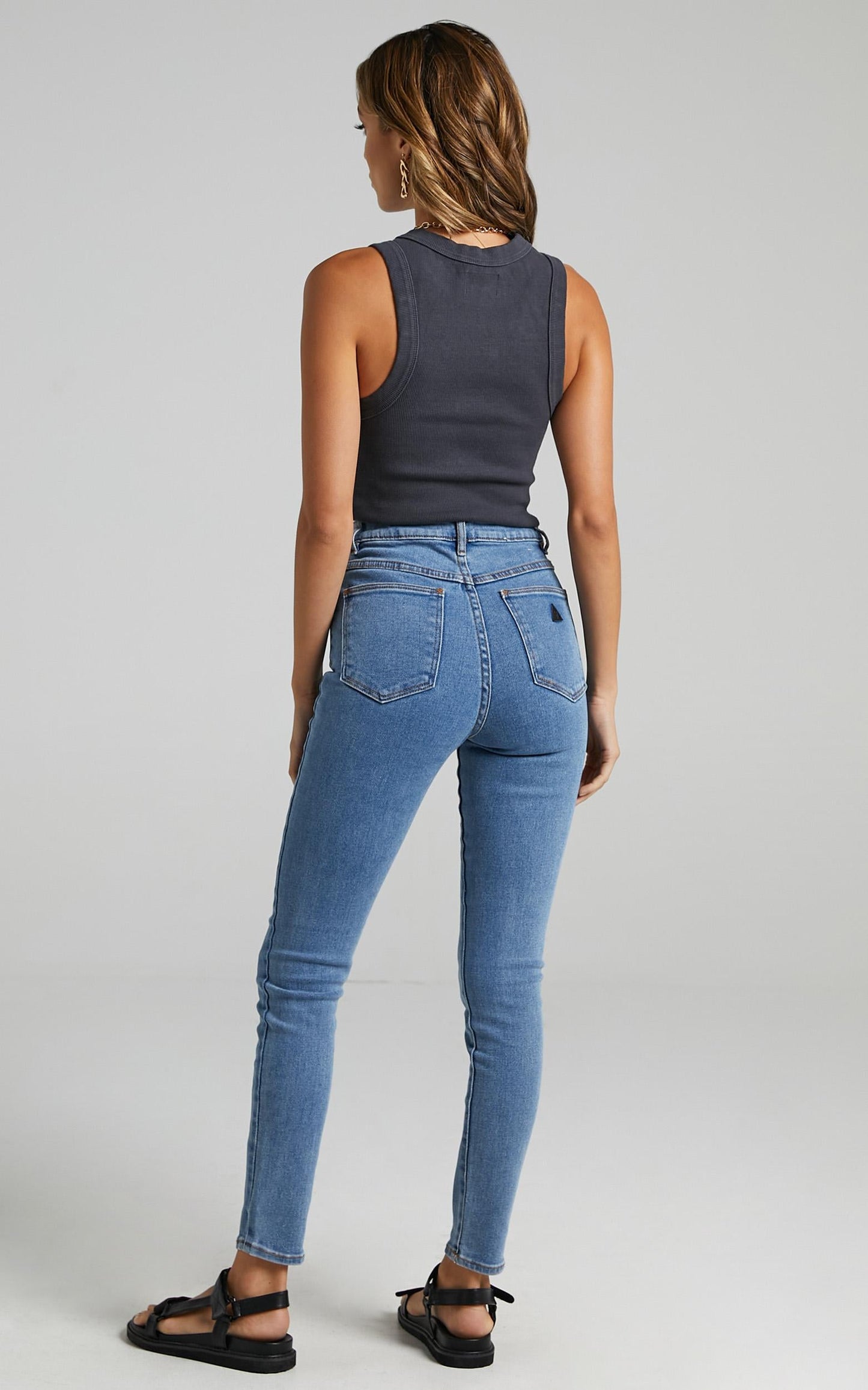 Abrand - A High Skinny Ankle Basher Jean in La Blues