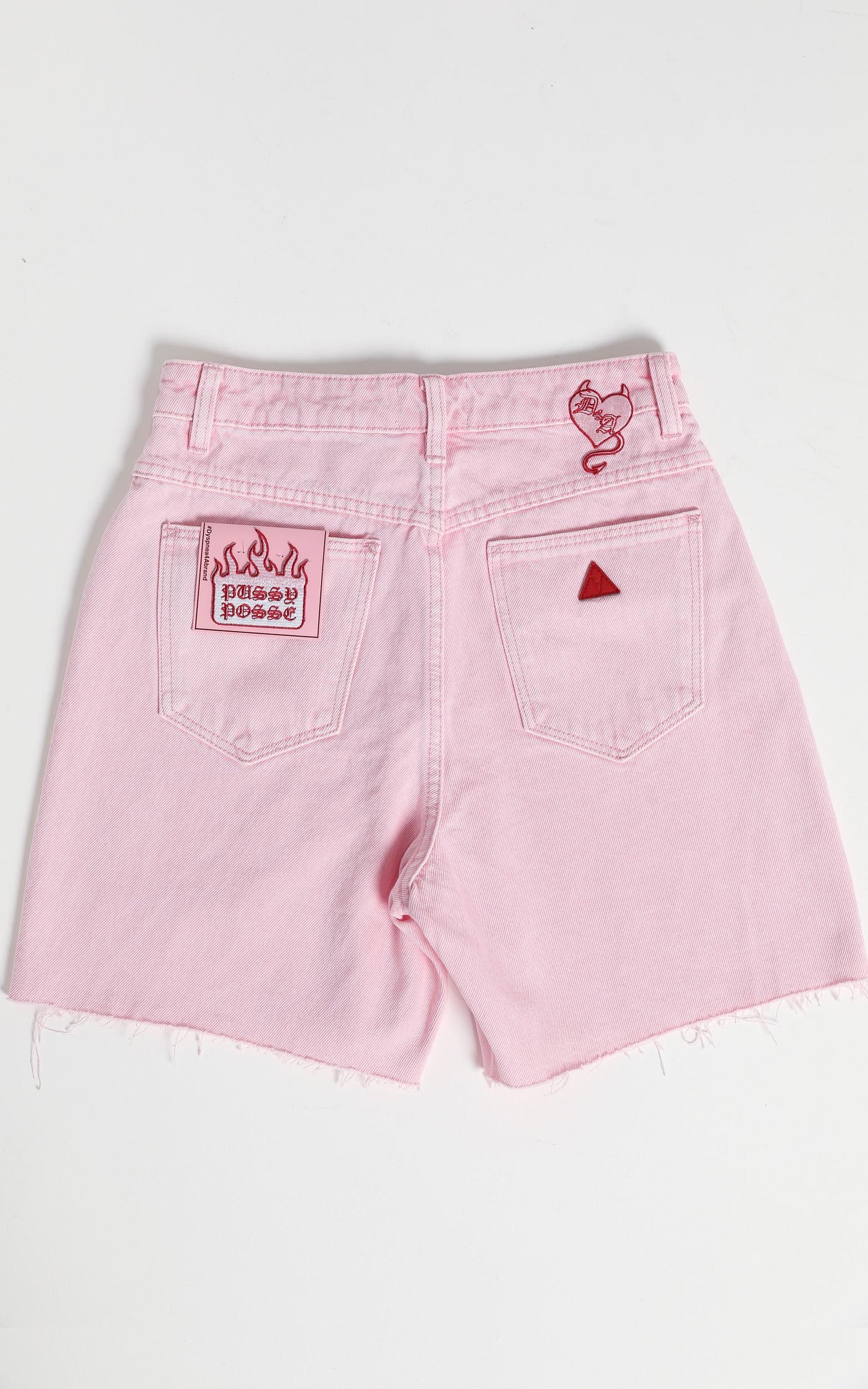 Abrand X Dyspnea - A Claudia Cut Off Denim Short in Pink