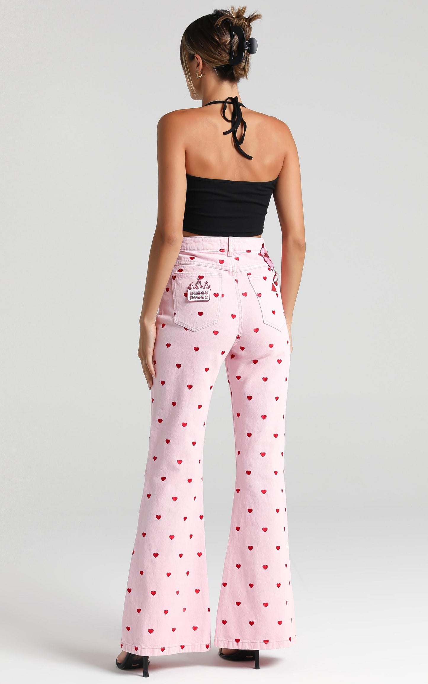Abrand x Dyspnea - A Double Oh Flare Jean in Pink Heart