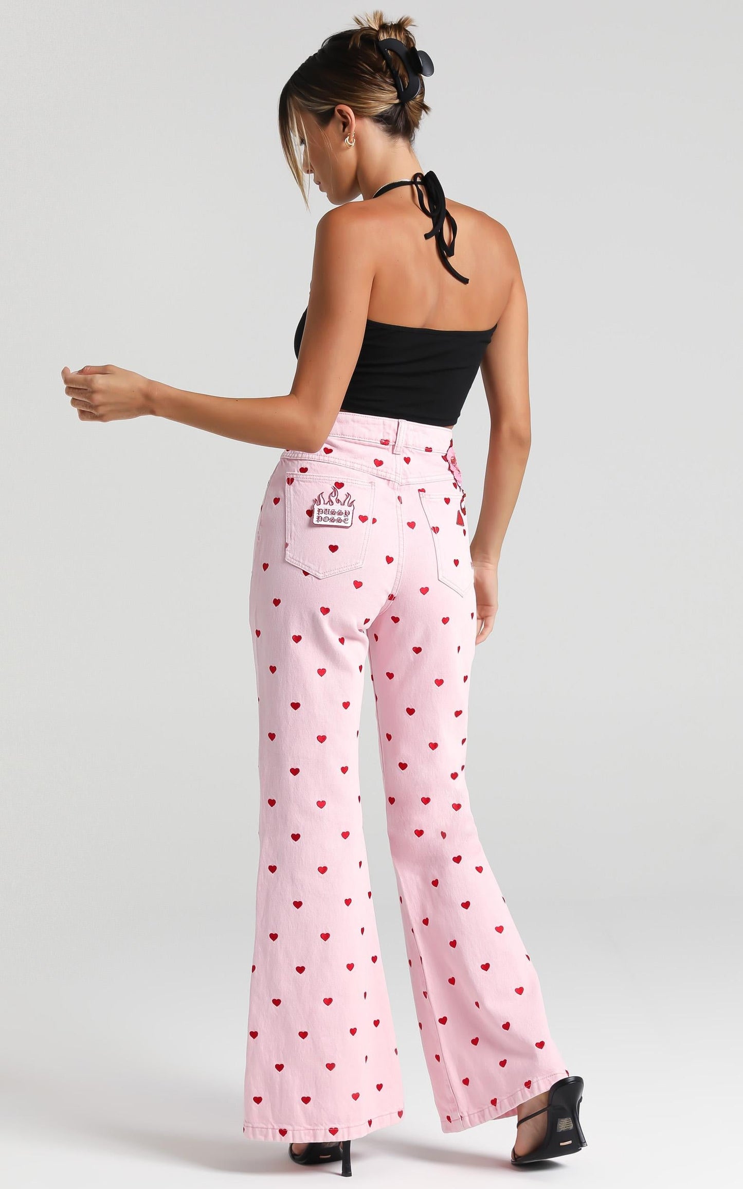 Abrand x Dyspnea - A Double Oh Flare Jean in Pink Heart