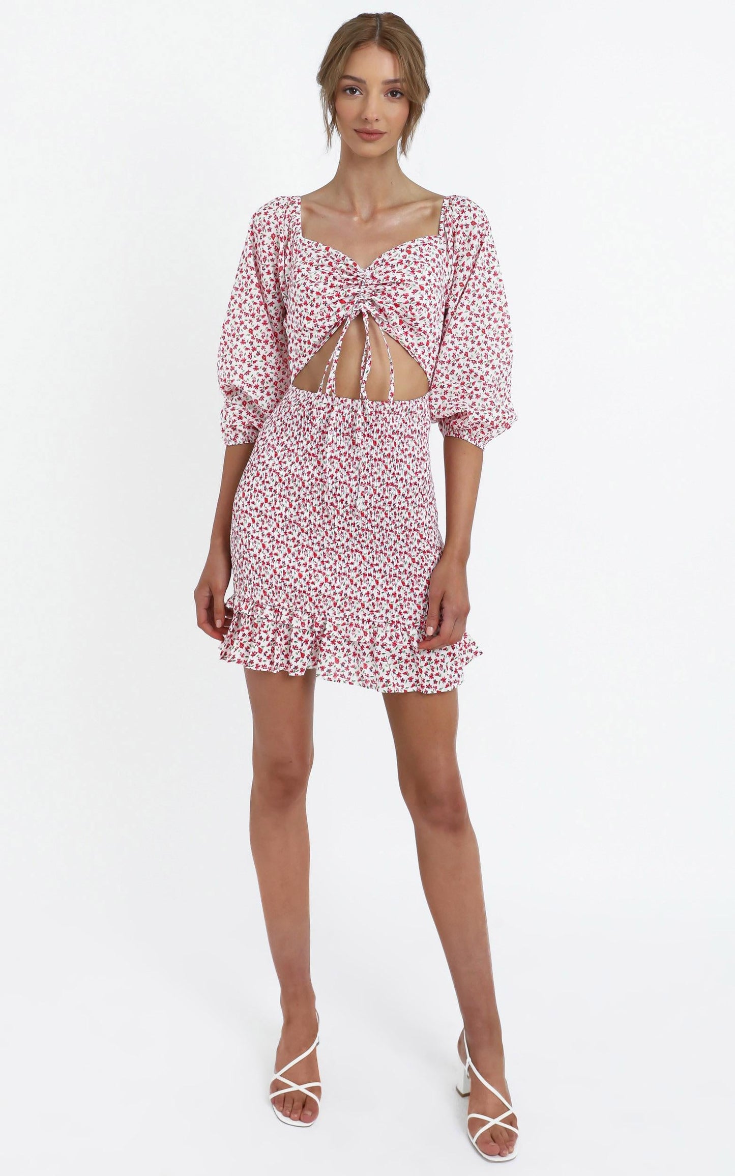 Adaiah Dress in Pink Floral