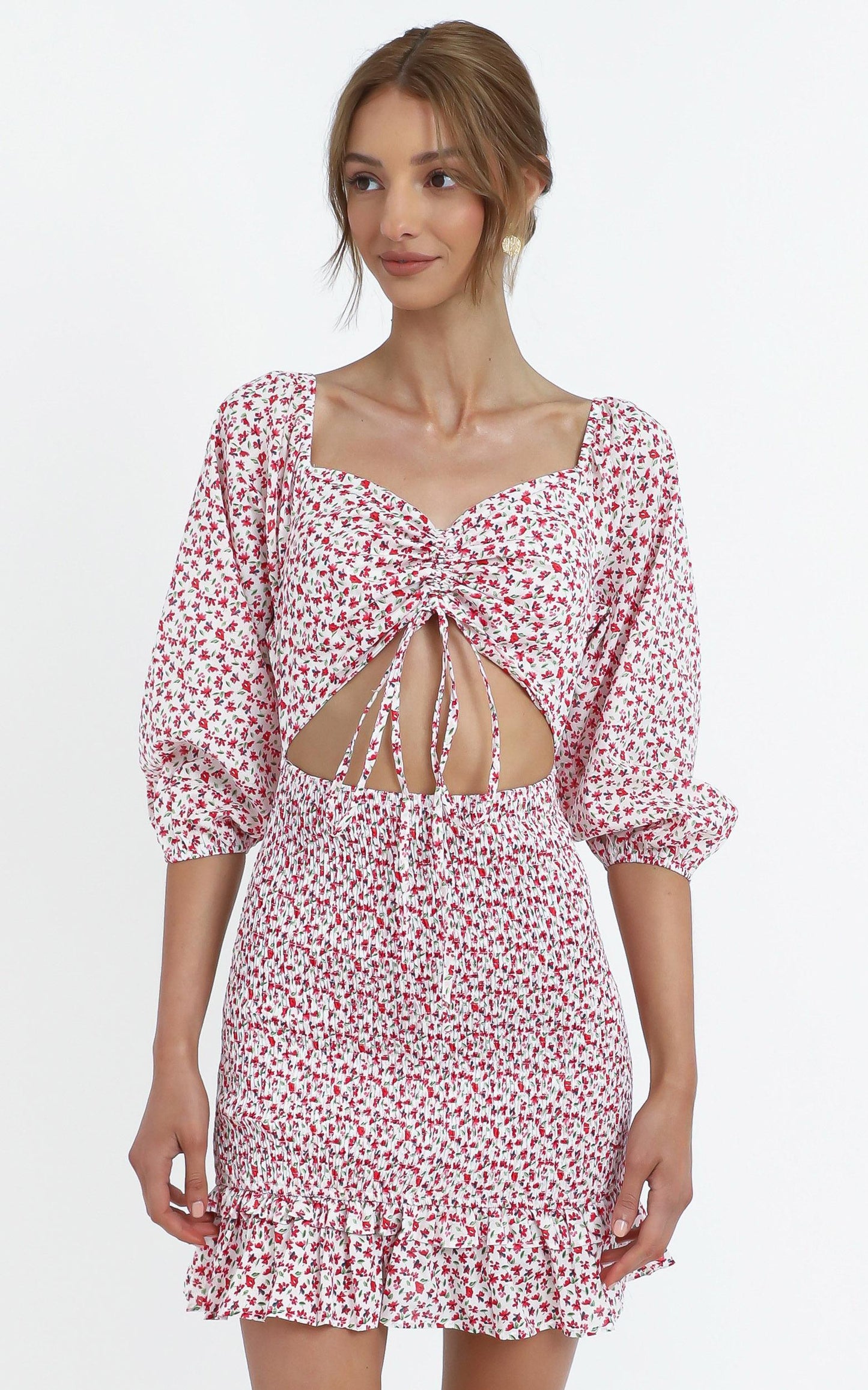 Adaiah Dress in Pink Floral