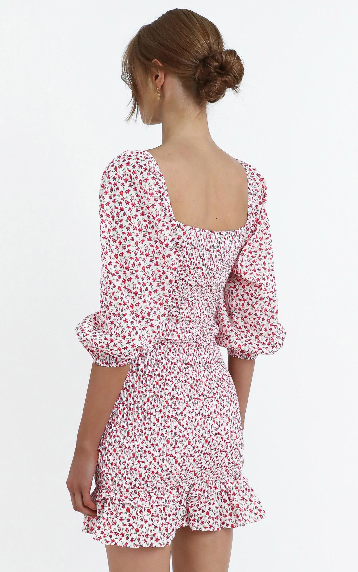 Adaiah Dress in Pink Floral