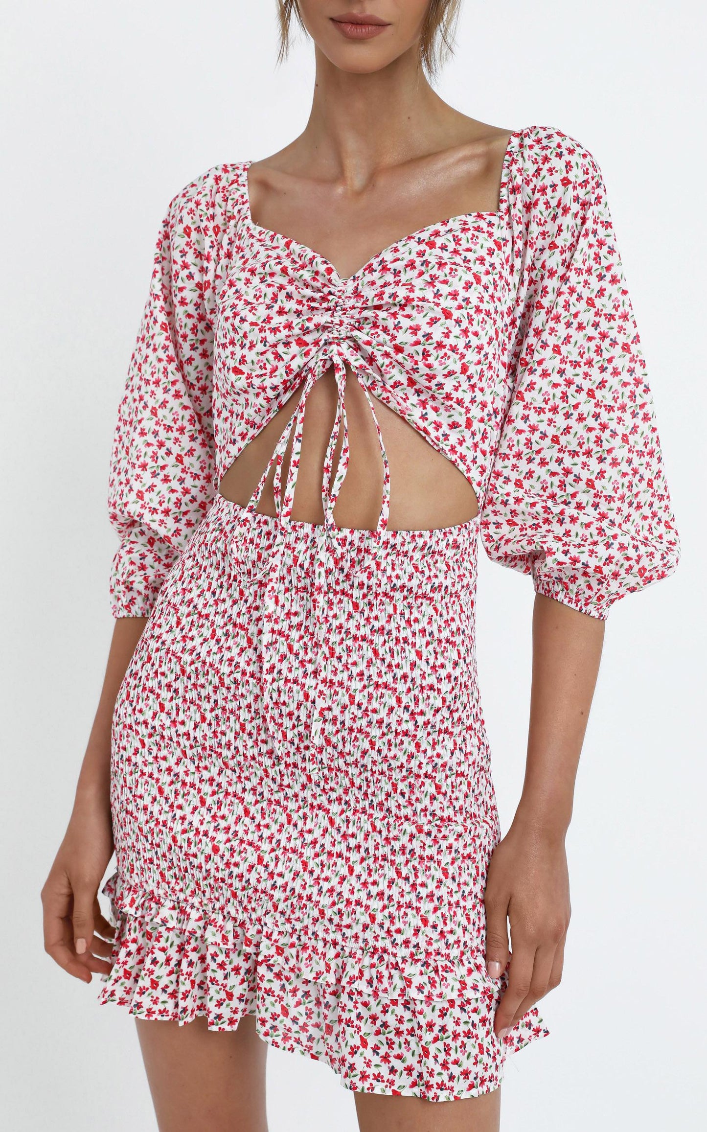 Adaiah Dress in Pink Floral