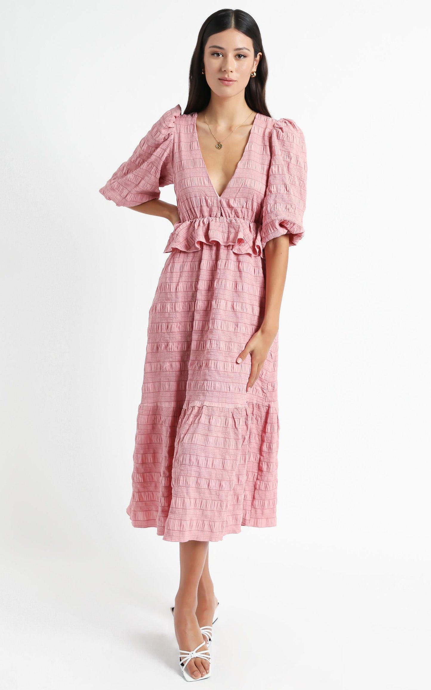 Addilyn Dress in Rose Check