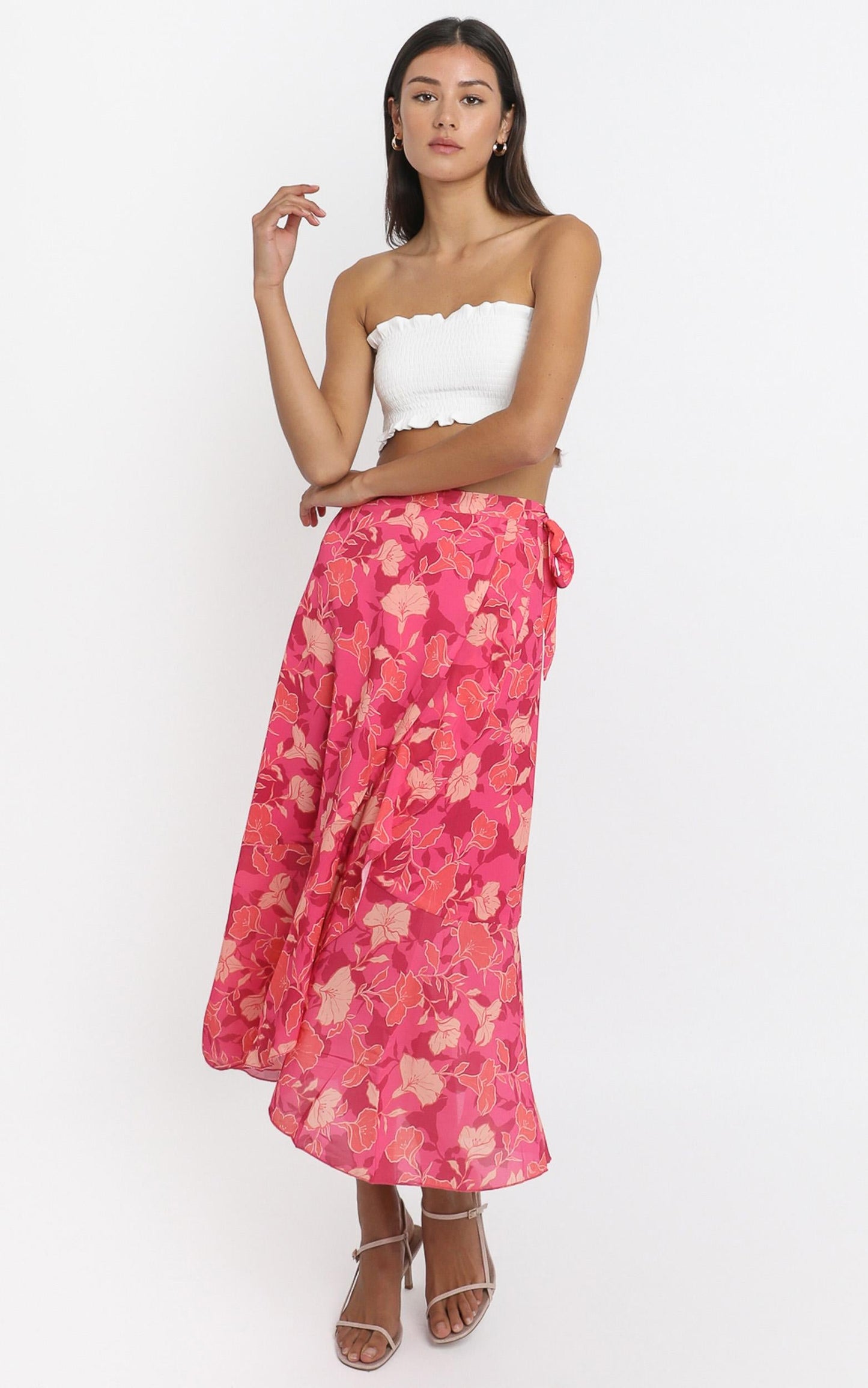 Add To The Mix Skirt in Berry Floral