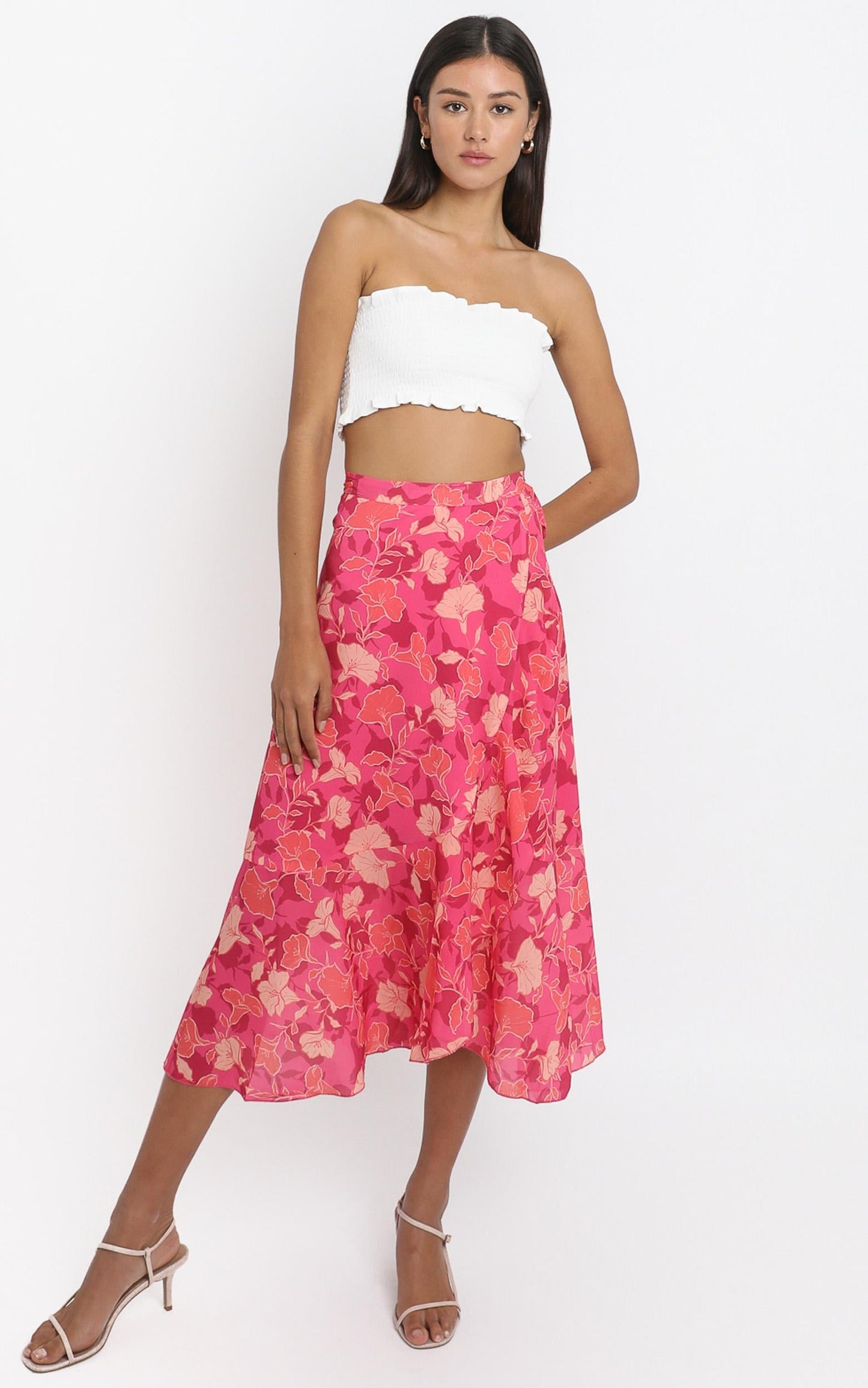 Add To The Mix Skirt in Berry Floral