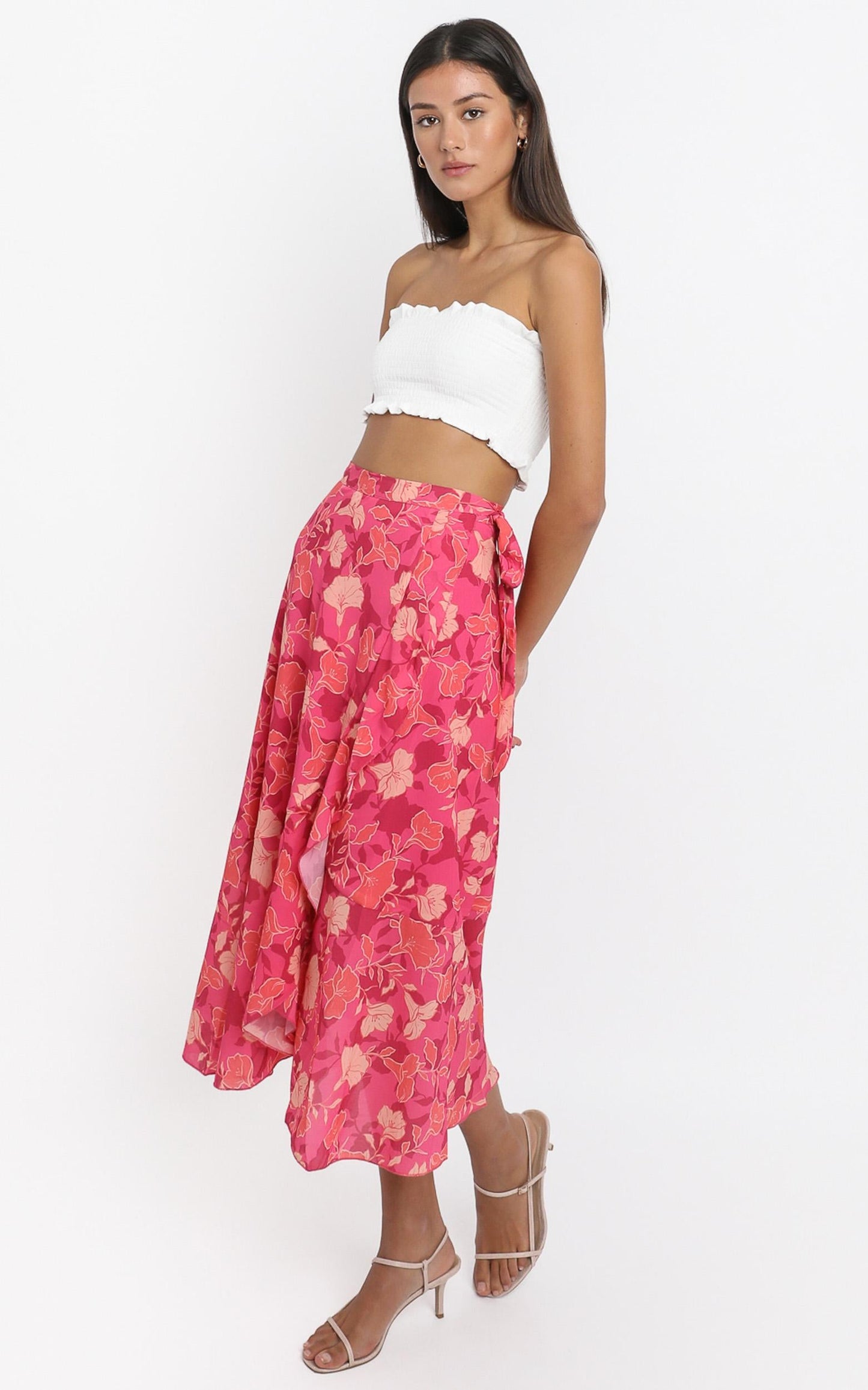 Add To The Mix Skirt in Berry Floral