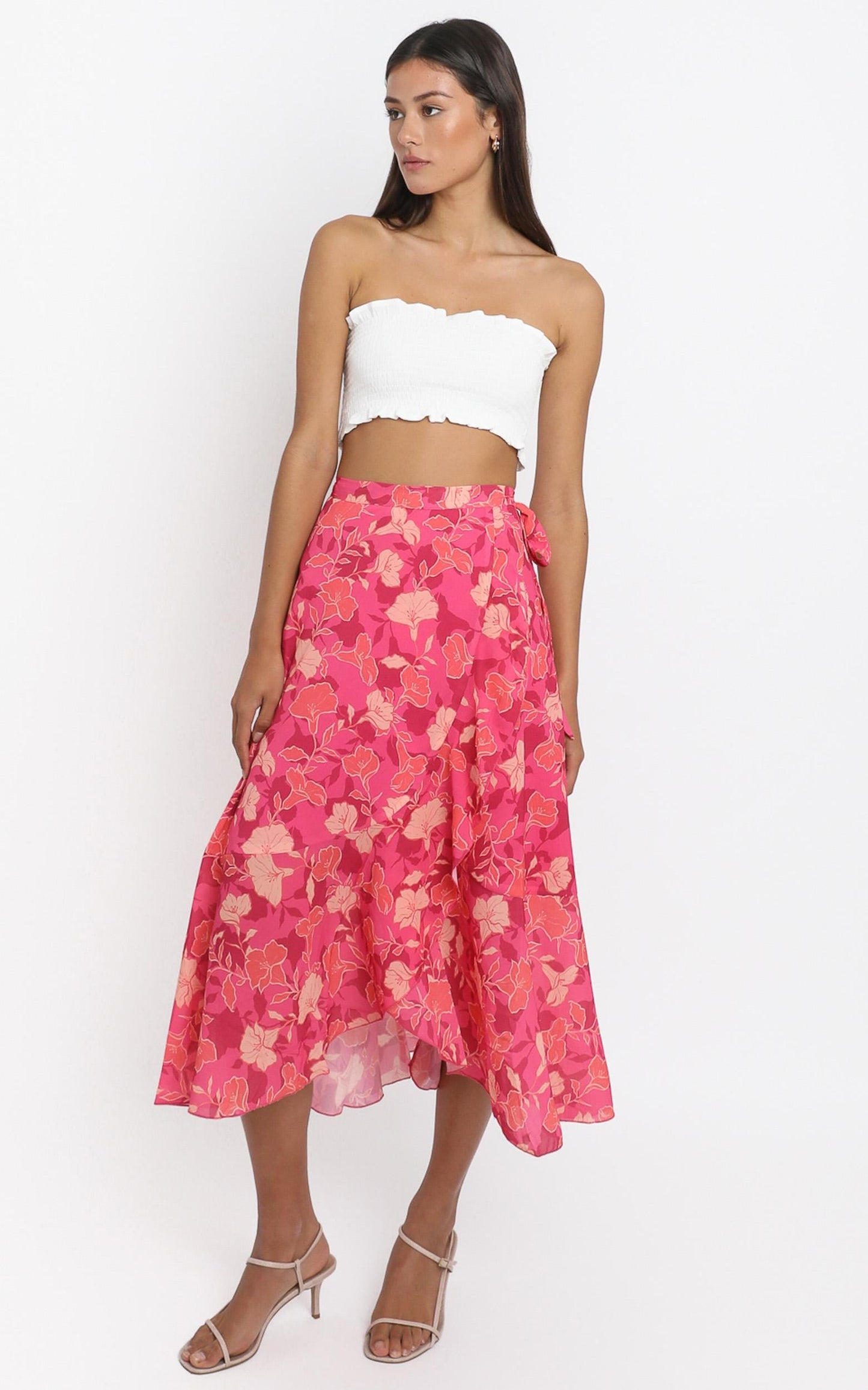 Add To The Mix Skirt in Berry Floral