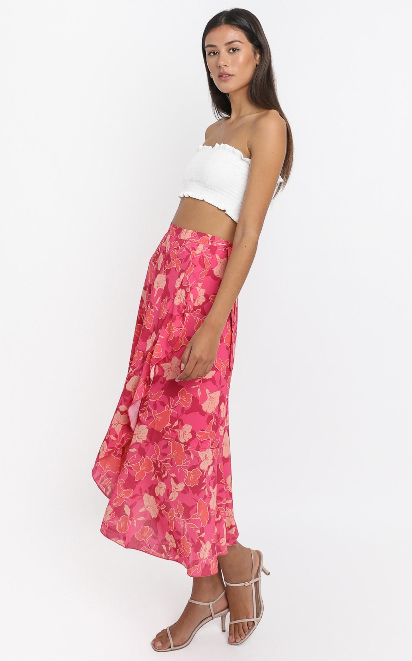 Add To The Mix Skirt in Berry Floral