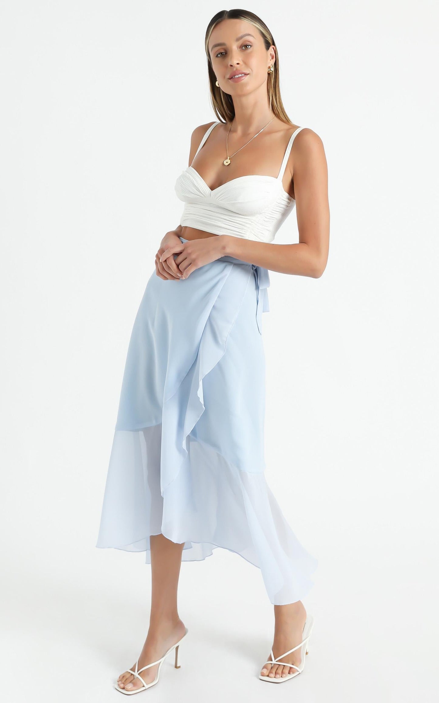Add To The Mix Skirt in Blue