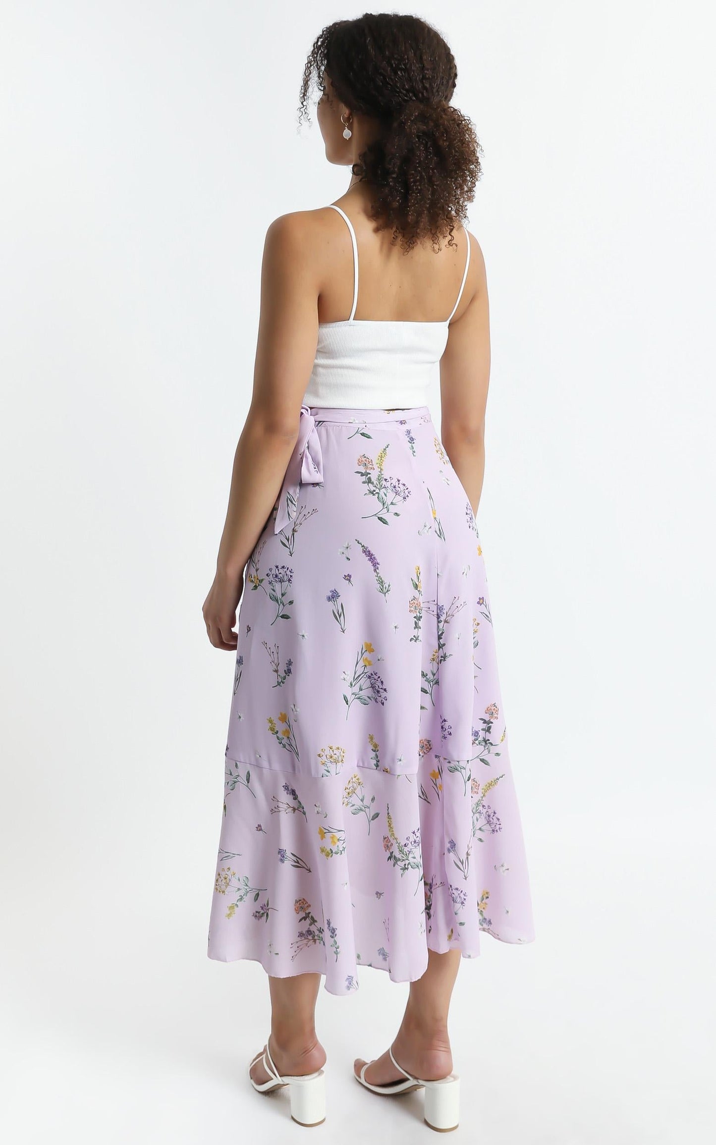 Add To The Mix Skirt in Lavender Botanical Floral