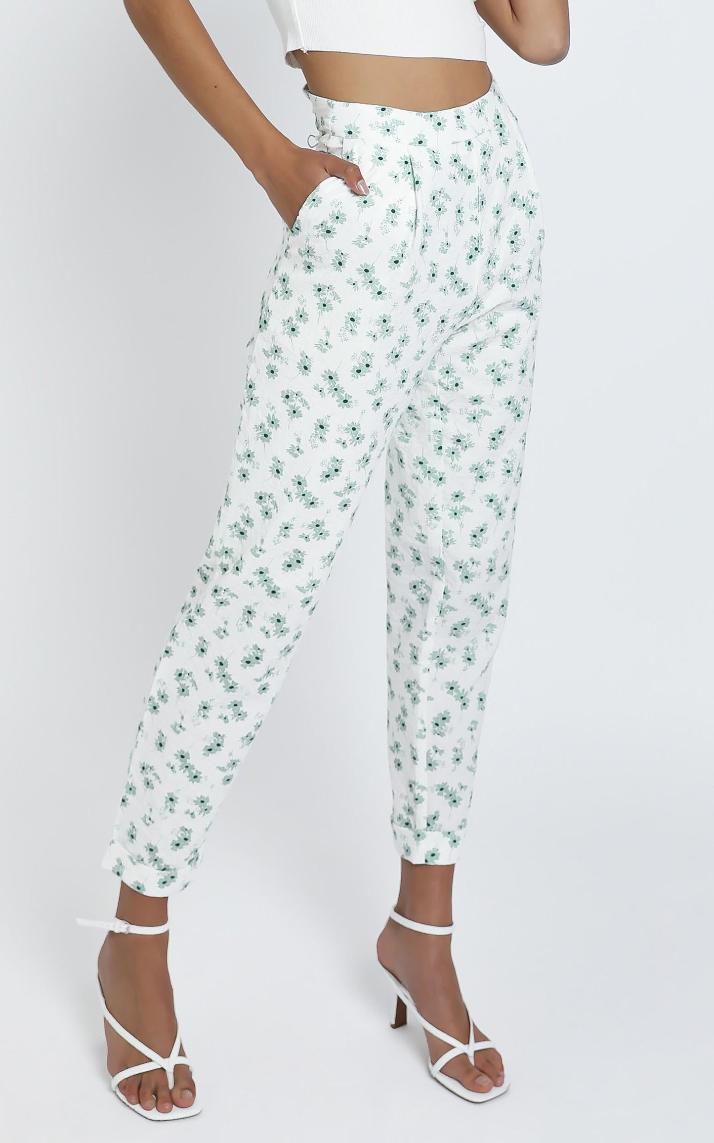 Adela Pants in Sage Floral