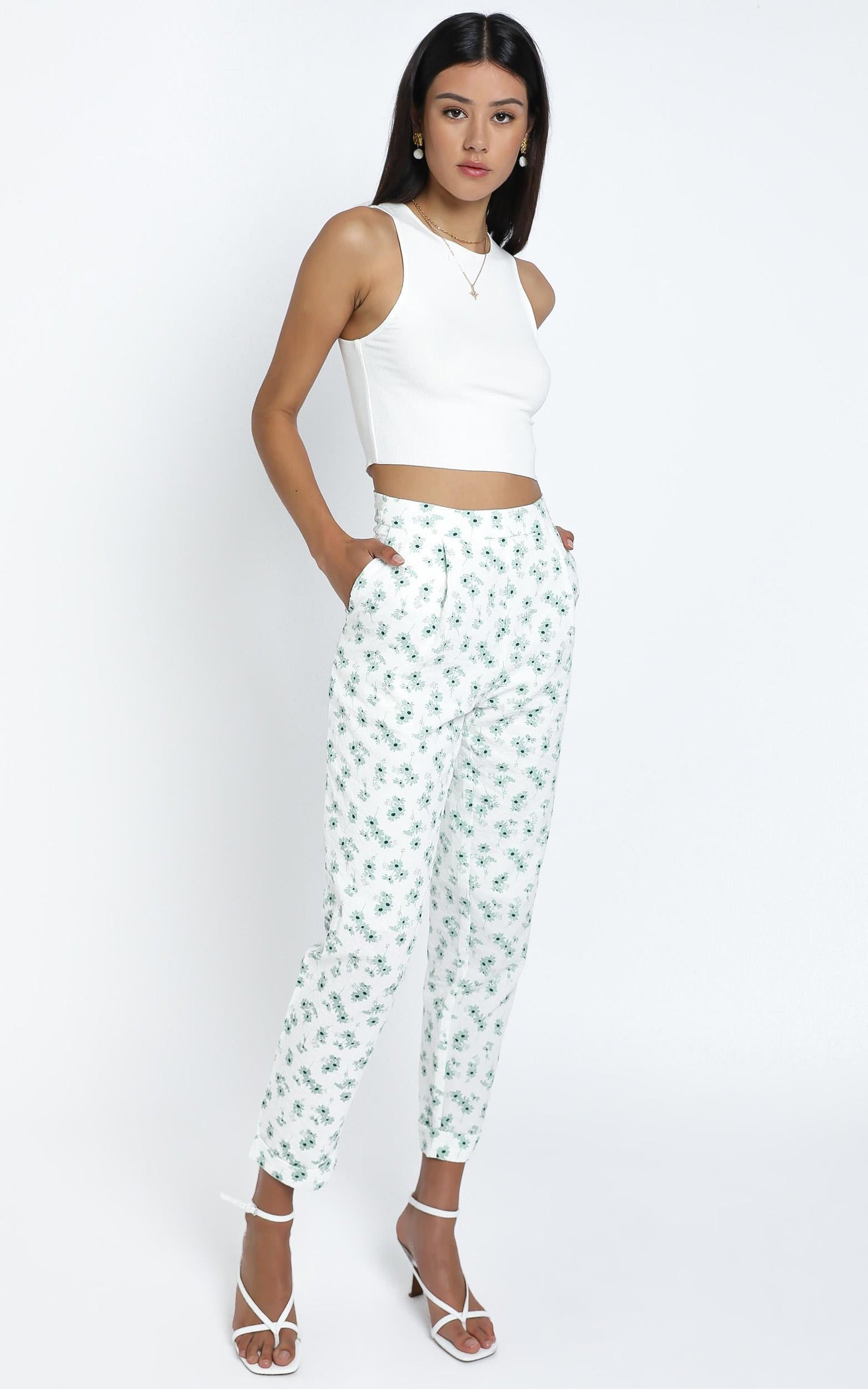 Adela Pants in Sage Floral
