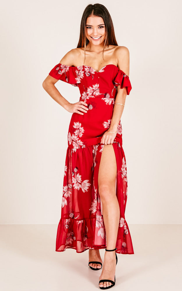 After You Dress In Red Floral