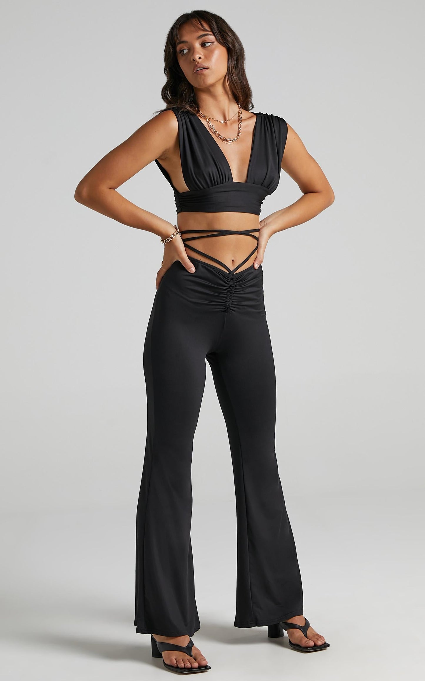 Aggy Two Piece Set in Black