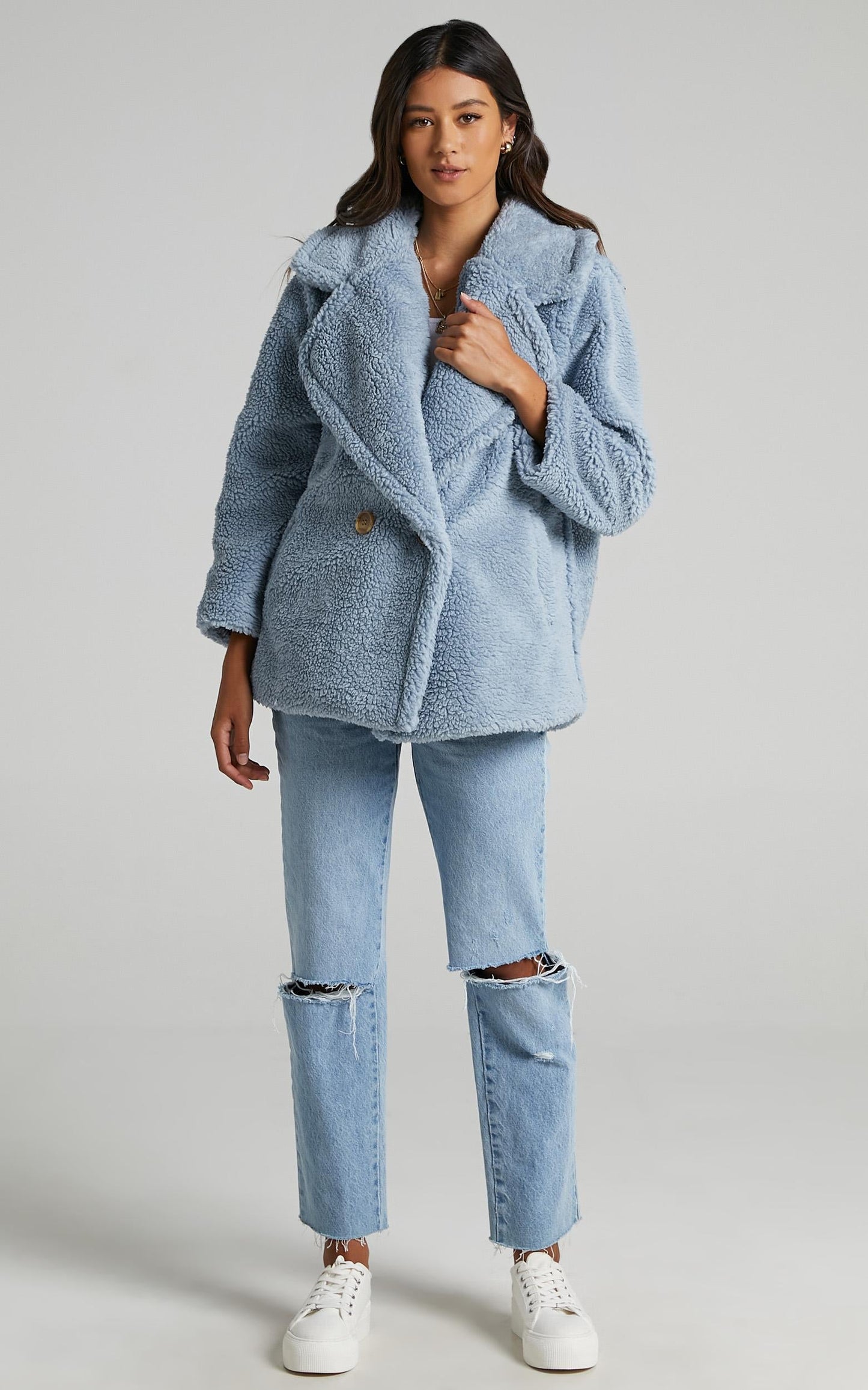 Aila Coat in Blue