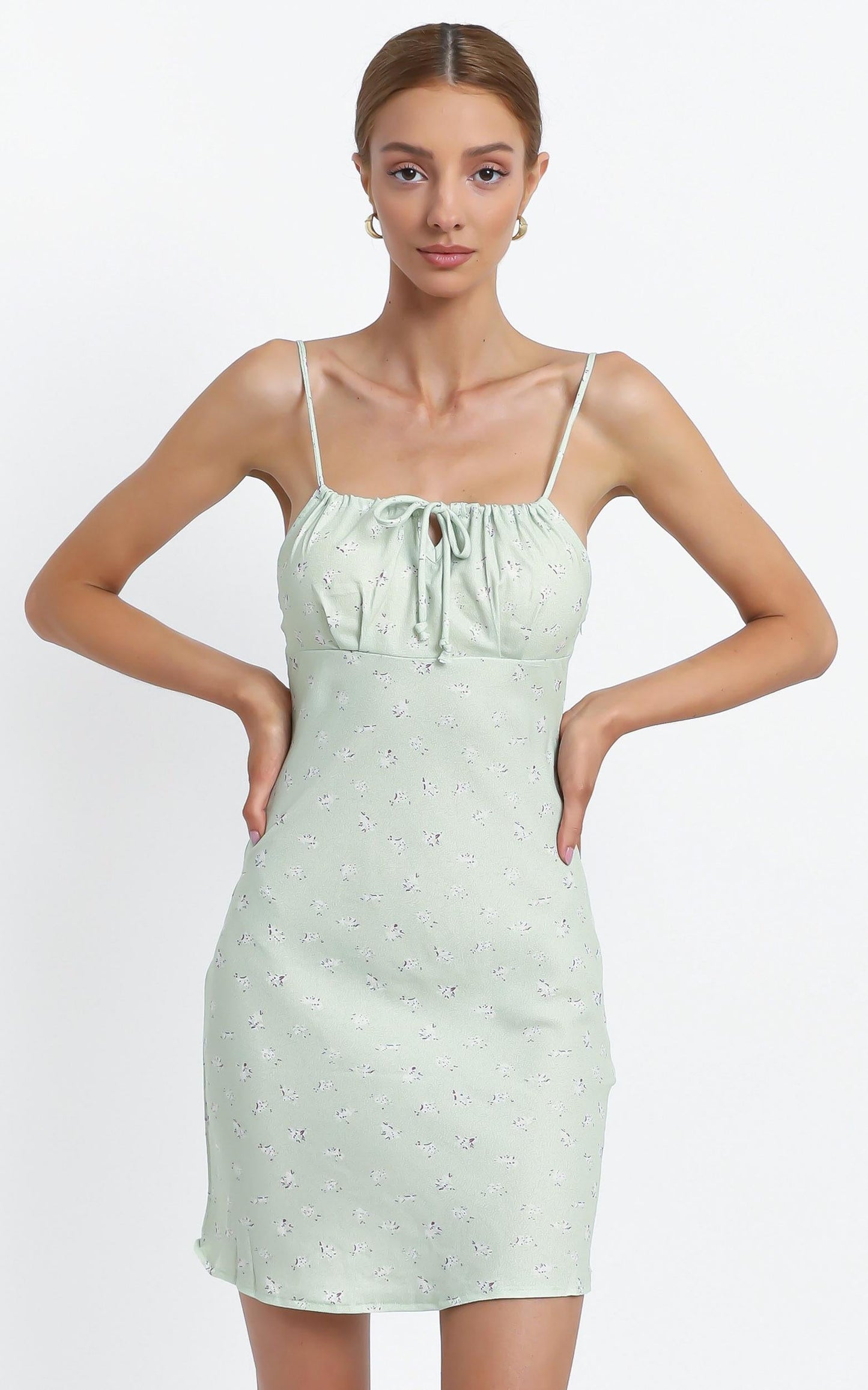Ajay Dress in Sage Floral