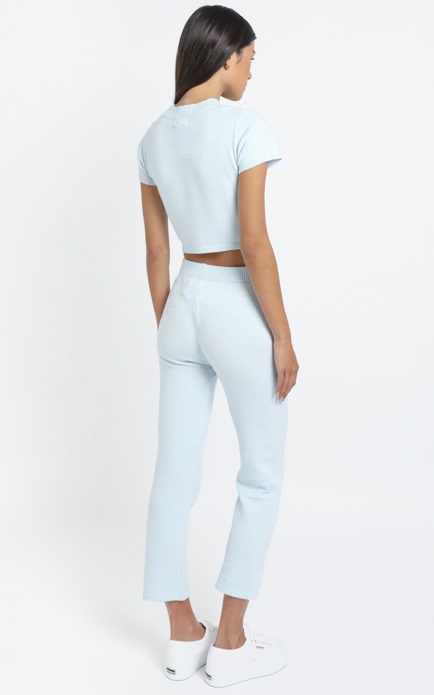 Aleesha Knit Pants in Blue