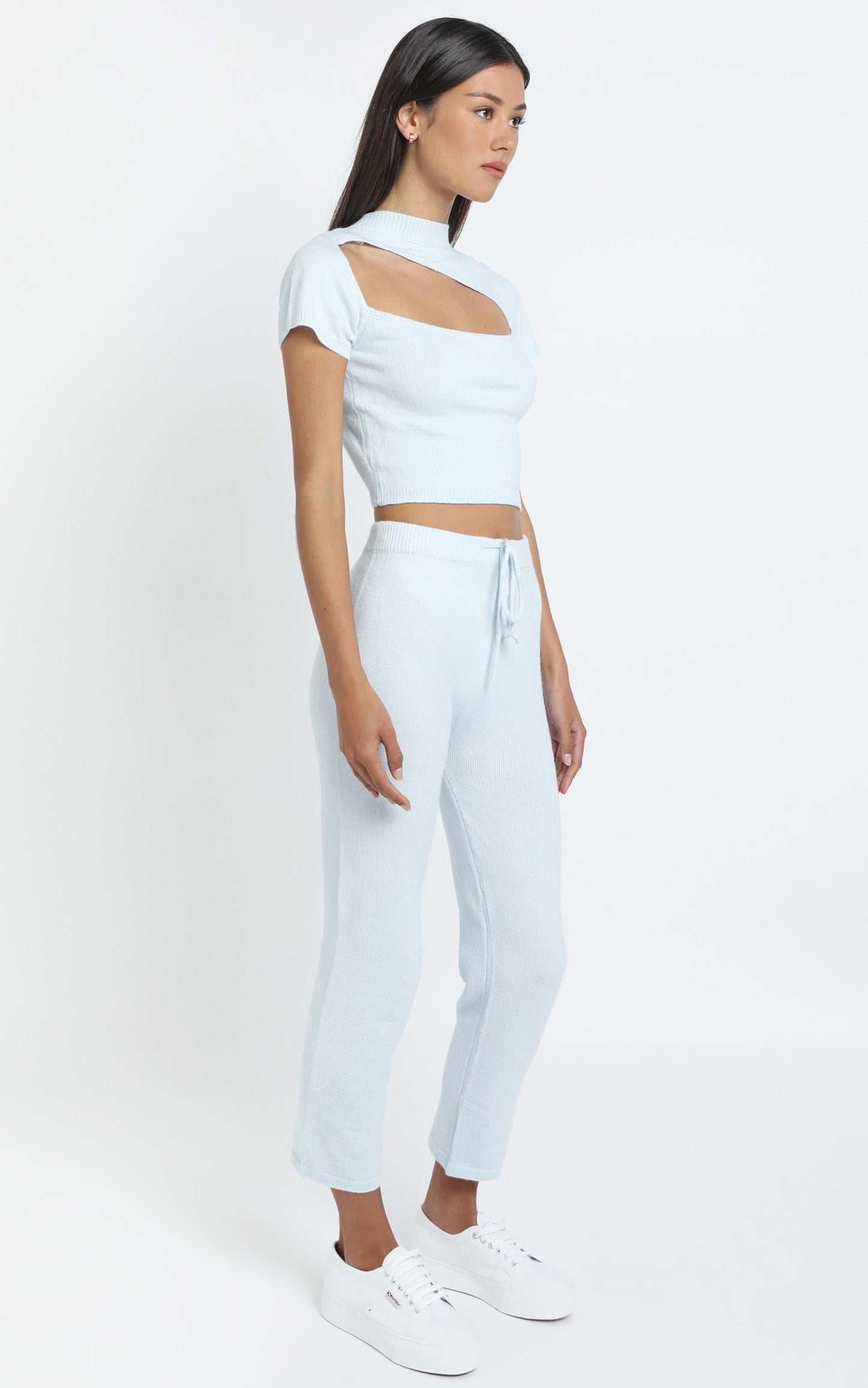 Aleesha Knit Pants in Blue