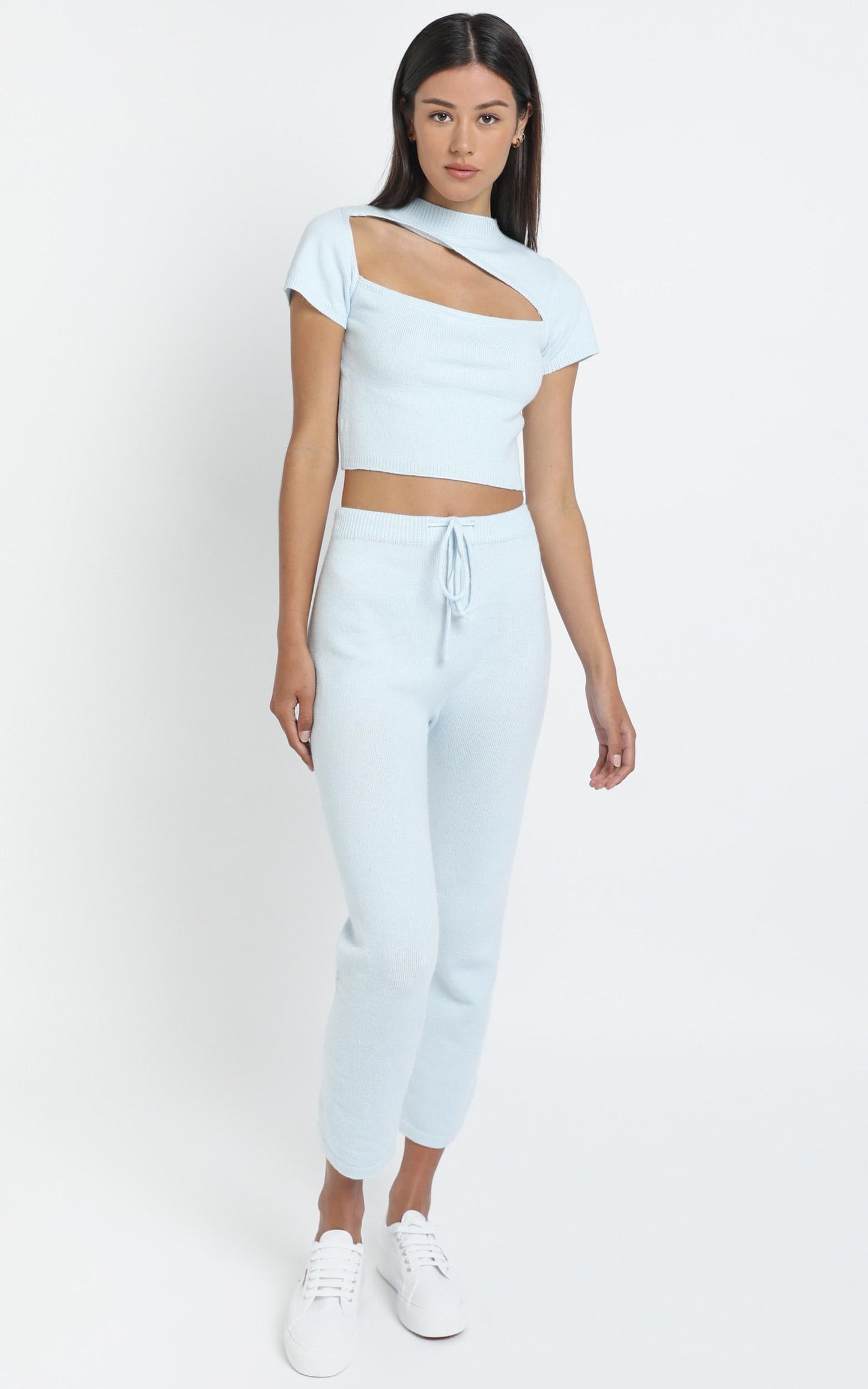 Aleesha Knit Pants in Blue