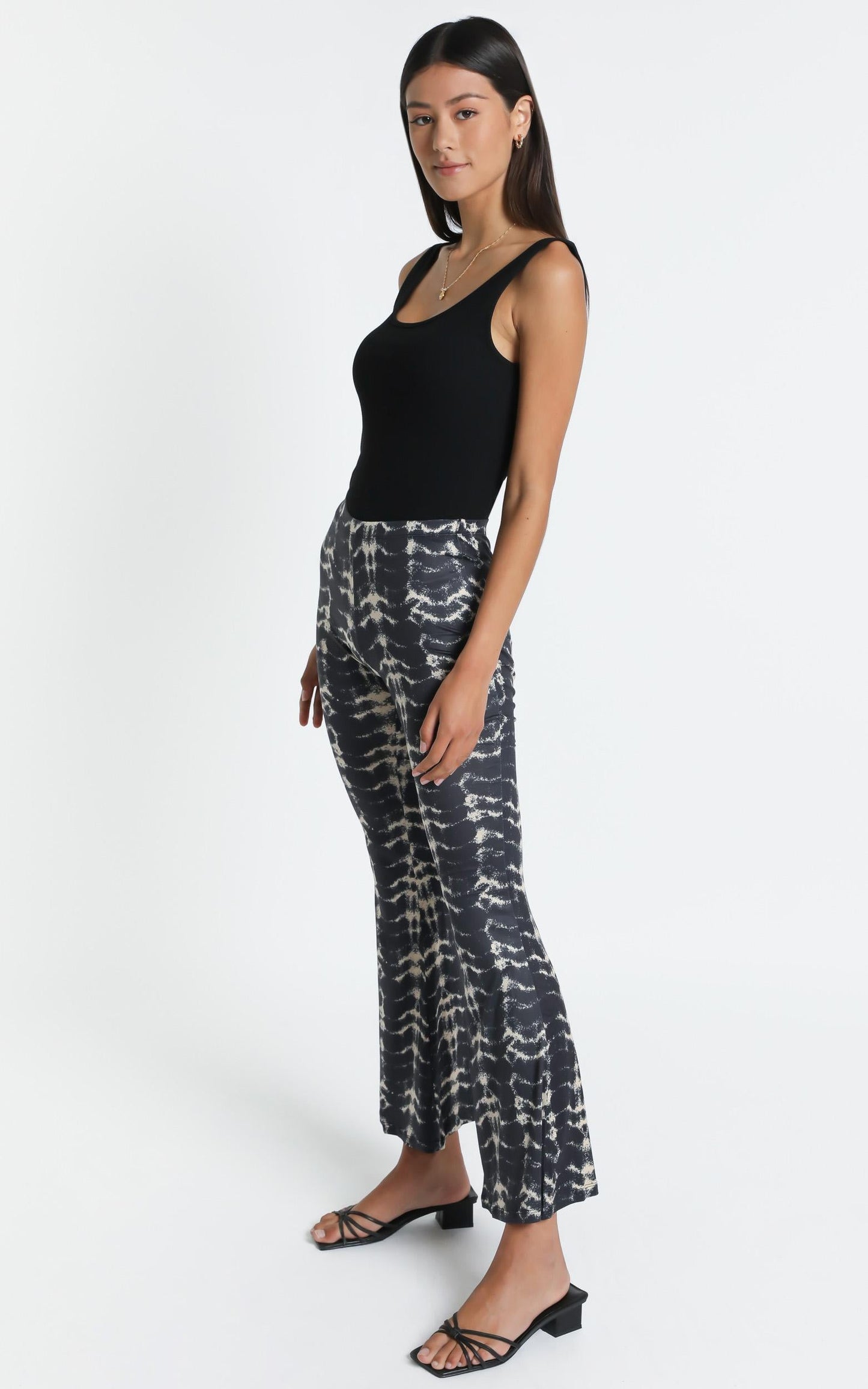 Alexi Flare Pants in Black Print