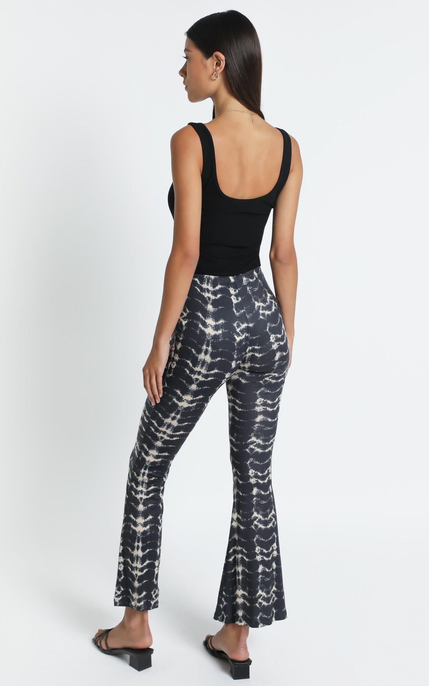 Alexi Flare Pants in Black Print