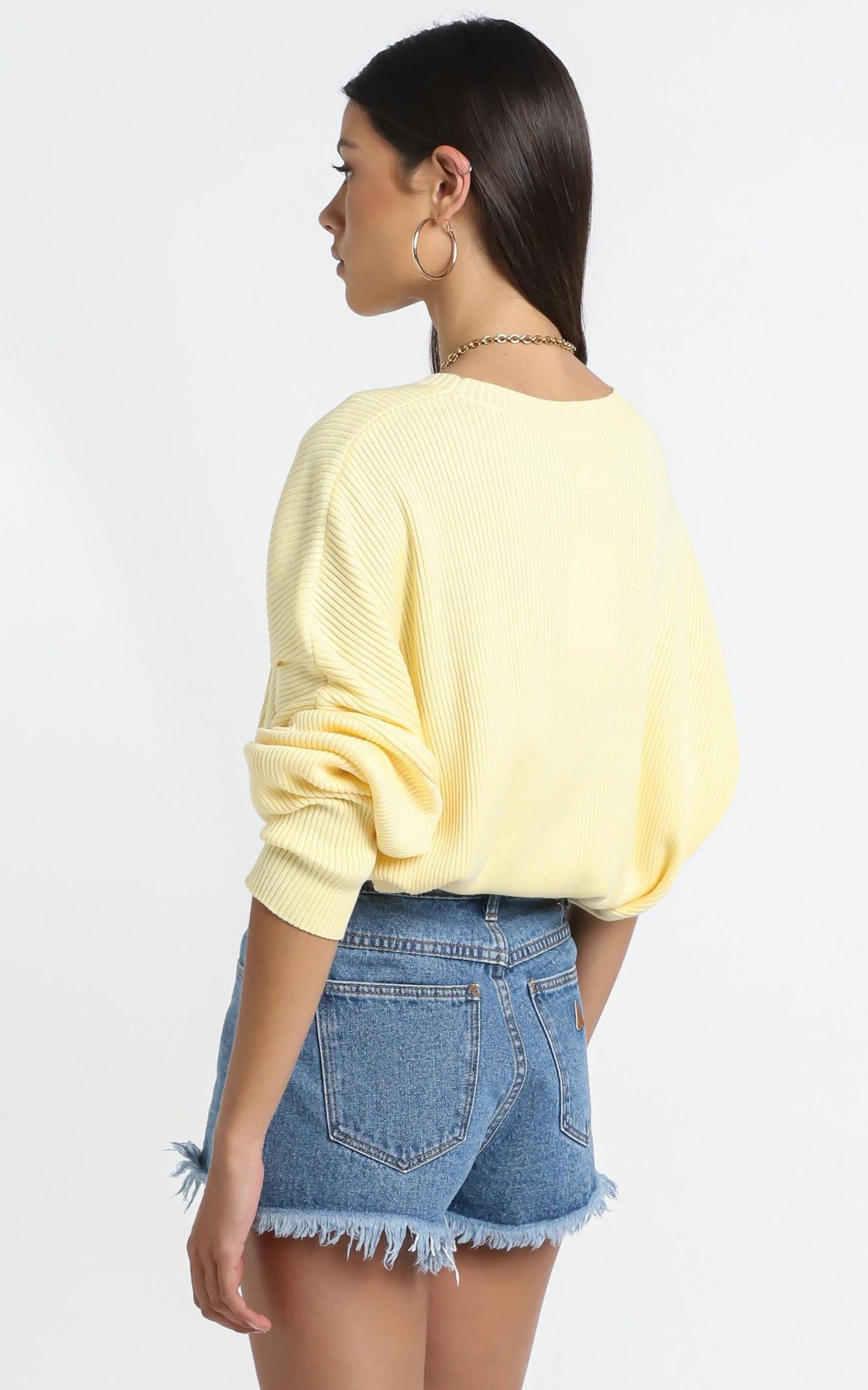 Lullaby Club - Alex Knit Sweater in Lemon
