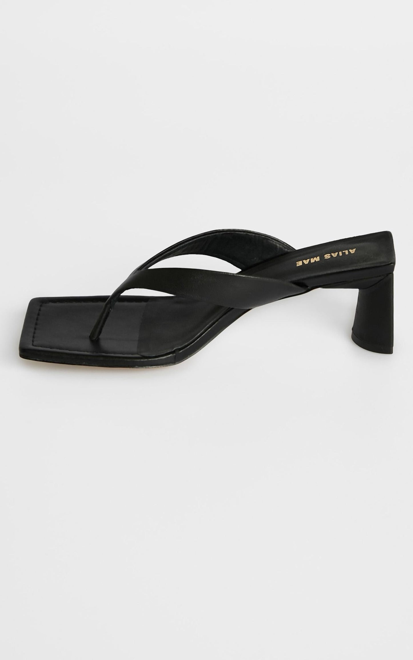 Alias Mae - Noah Sandals in Black Kid Leather