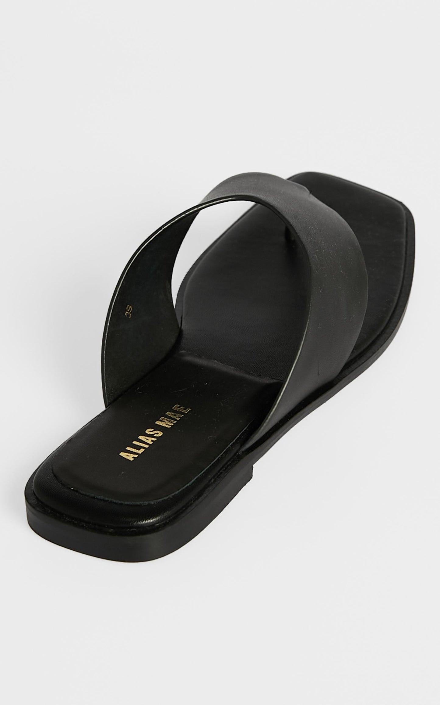 Alias Mae - Tuesday Sandals in Black Kid Leather