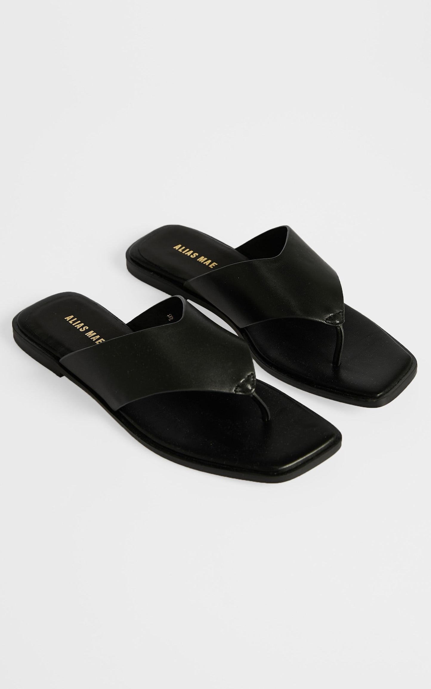 Alias Mae - Tuesday Sandals in Black Kid Leather