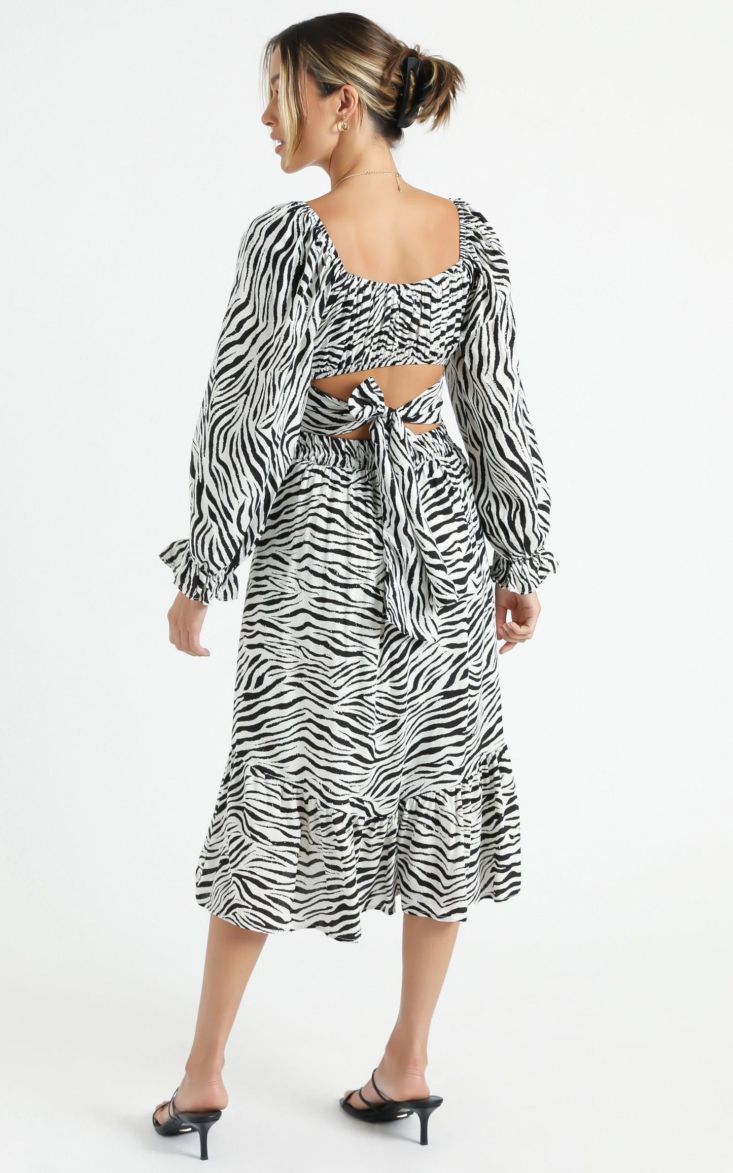 Alissia Two Piece Set in Zebra Print
