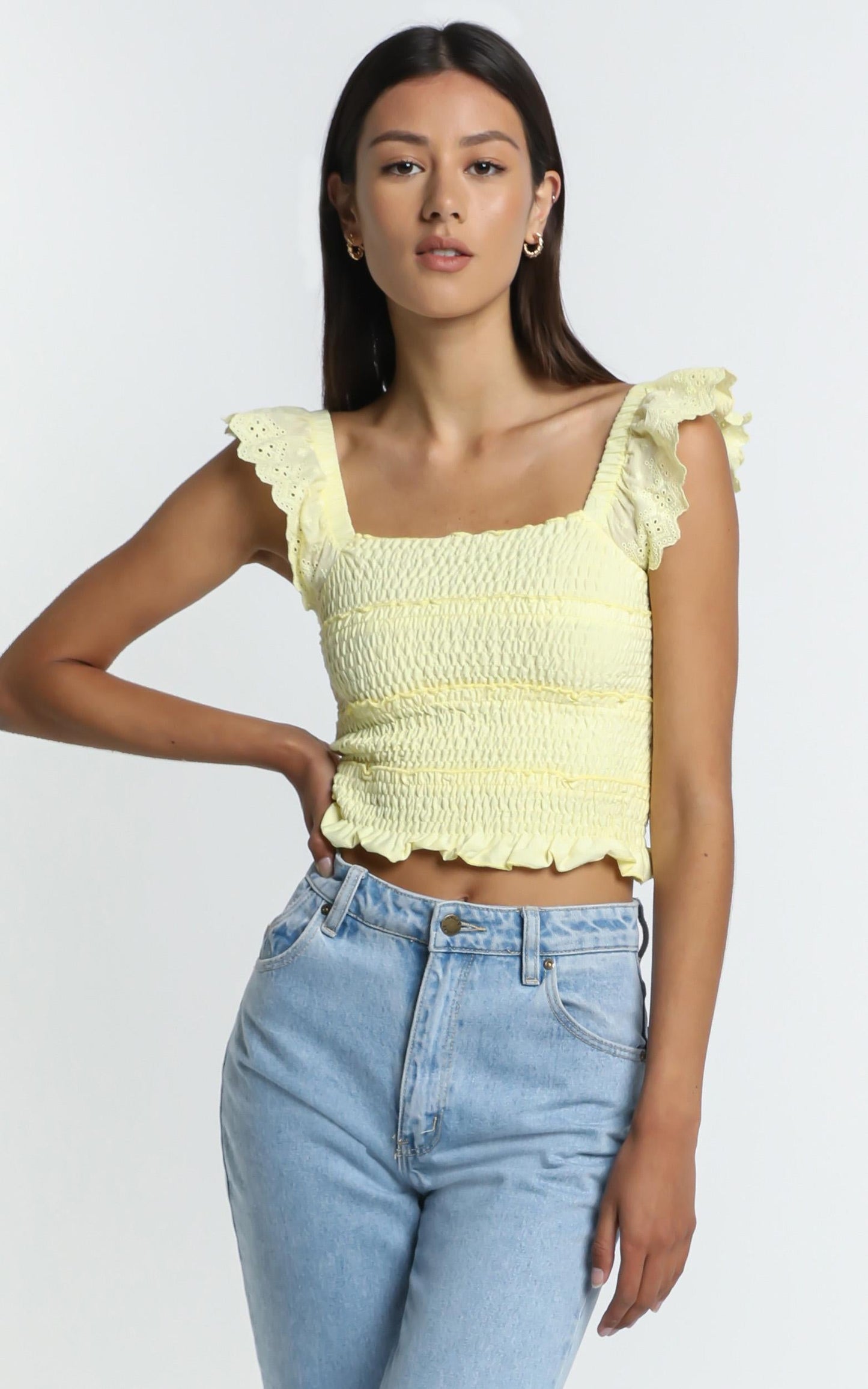 Alma Top in Pastel Yellow