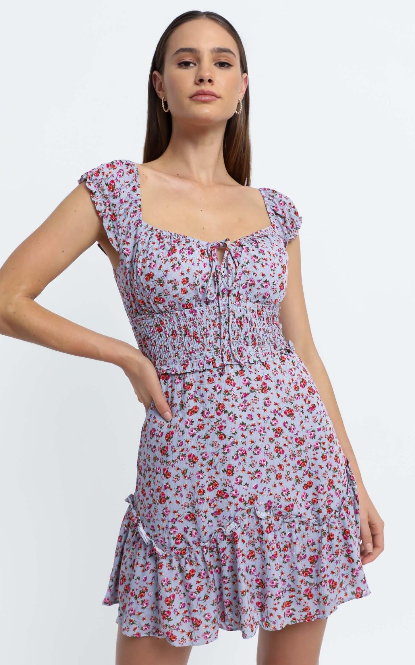 Althia Dress in Lilac Floral