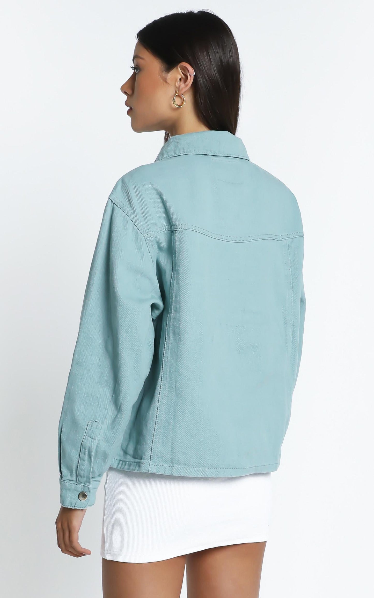 Alyssandra Denim Jacket in Sage