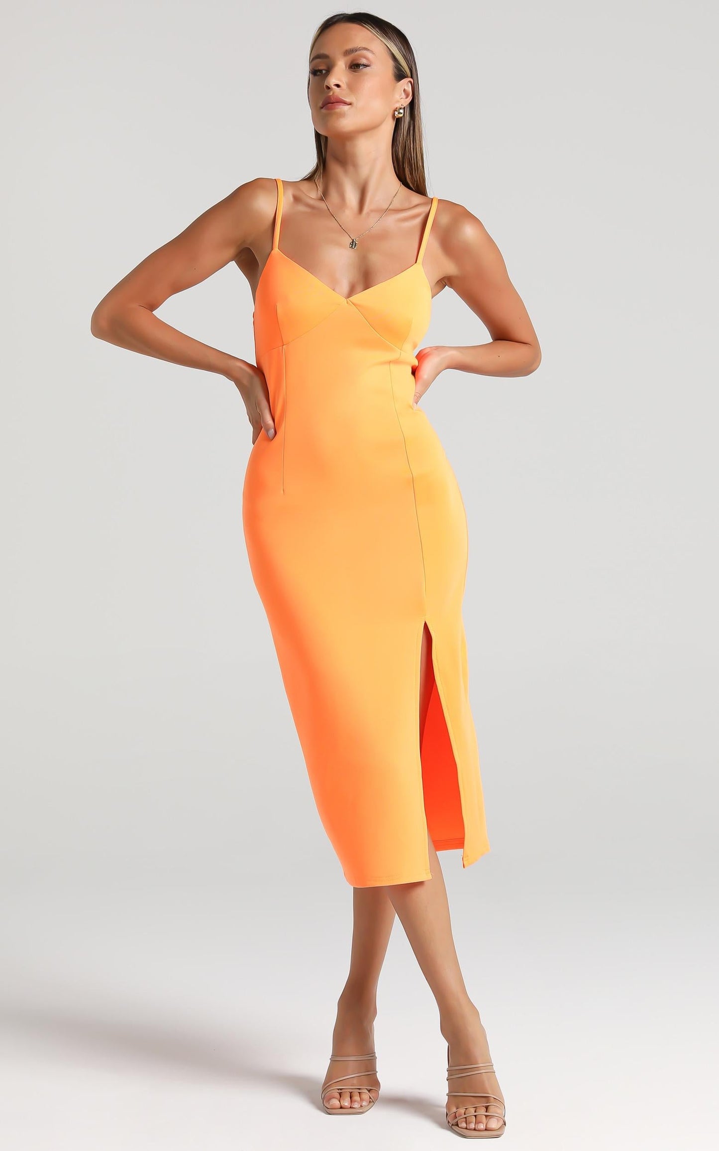 Amaliah Dress in Orange