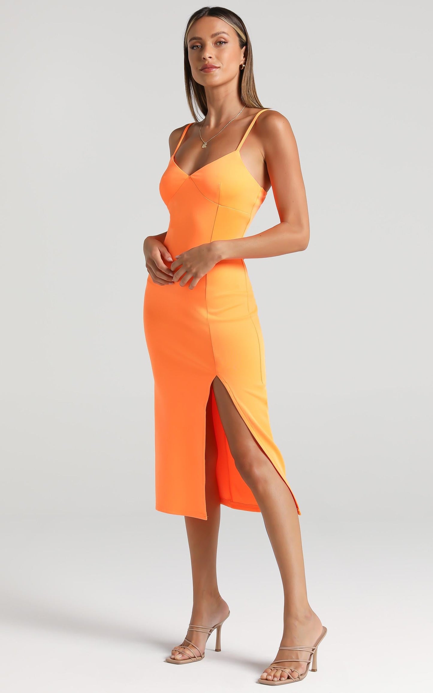 Amaliah Dress in Orange