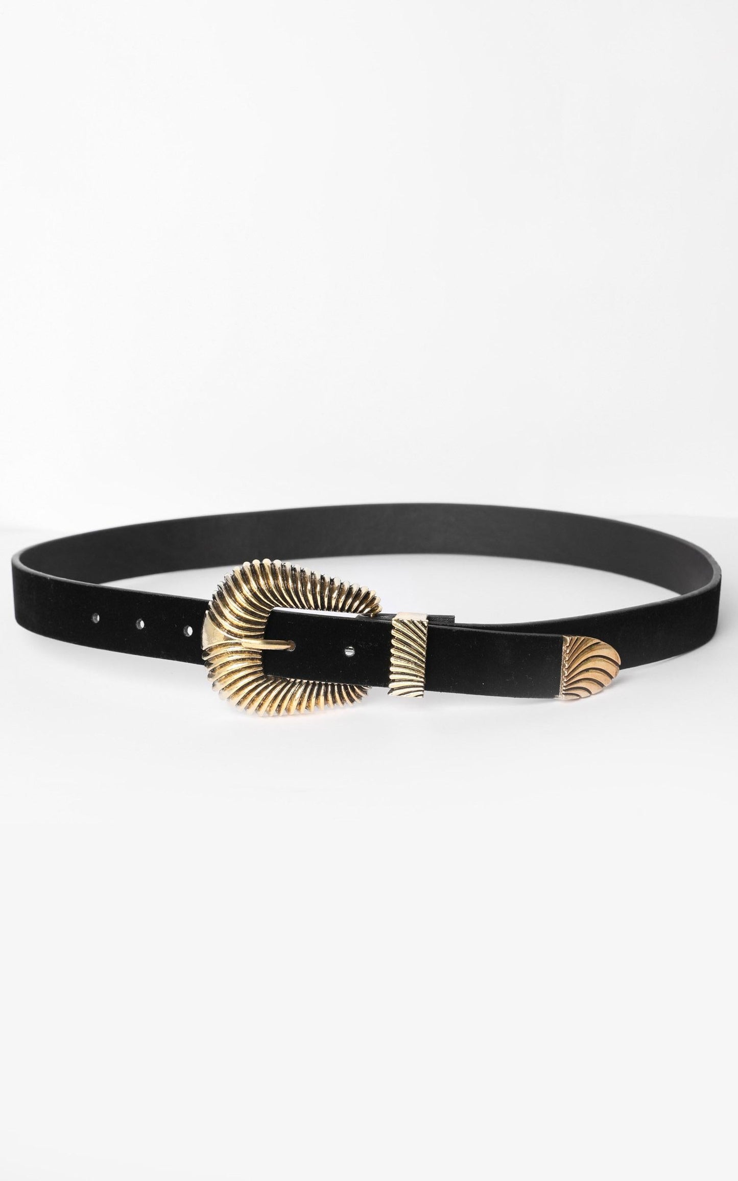 Amanda Belt in Black and Gold