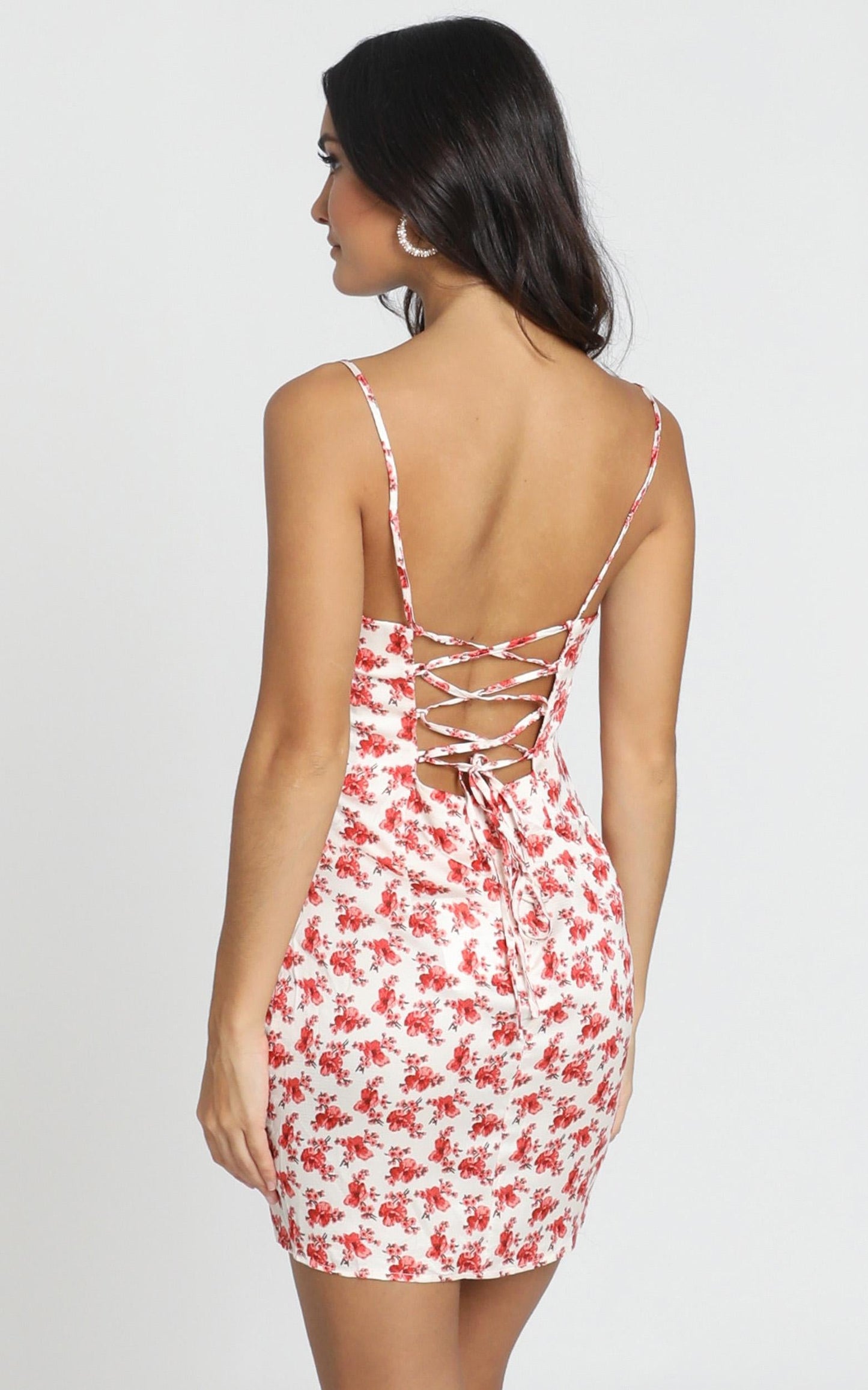 Amara Dress In Red Floral