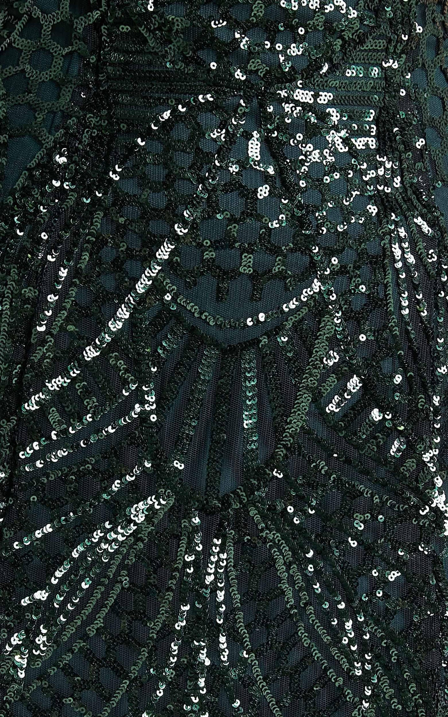 American Hero Maxi Dress in Emerald Sequin