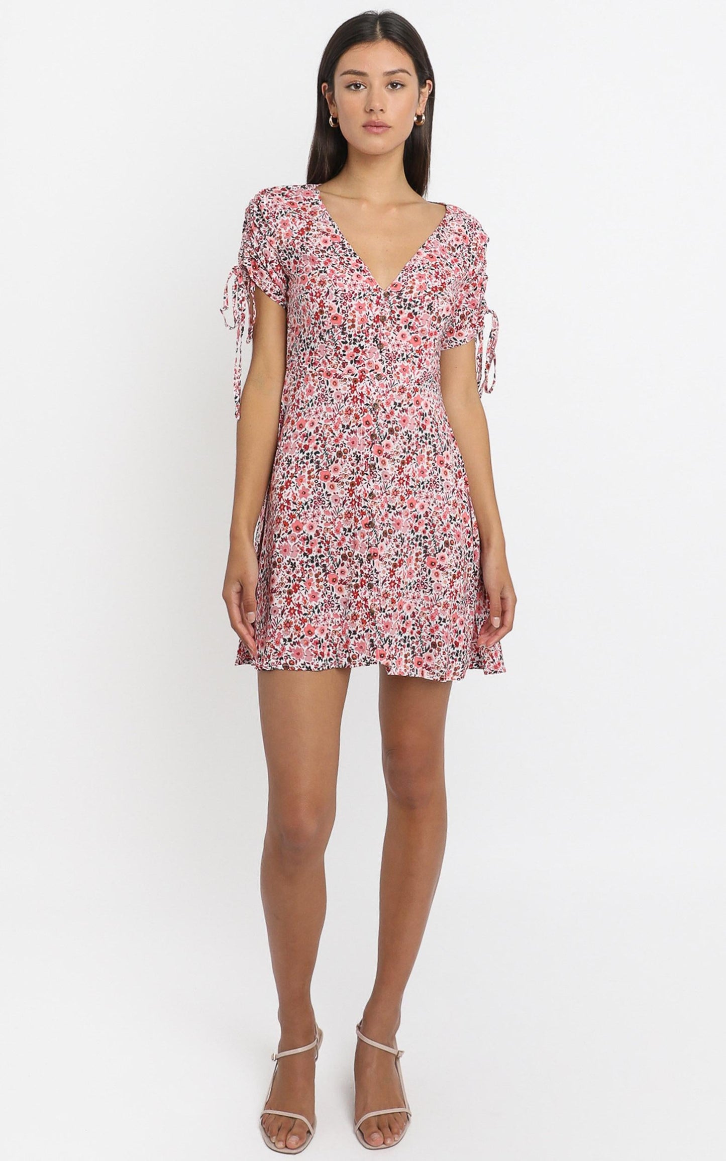Amira Dress in Pink Floral