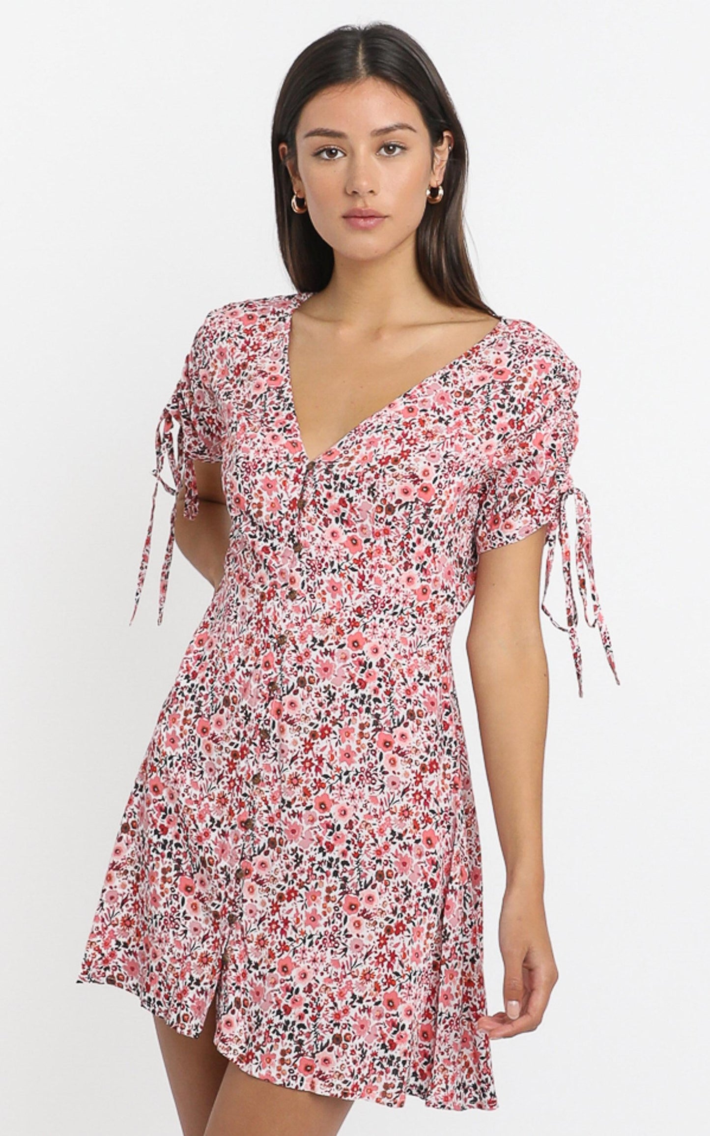 Amira Dress in Pink Floral