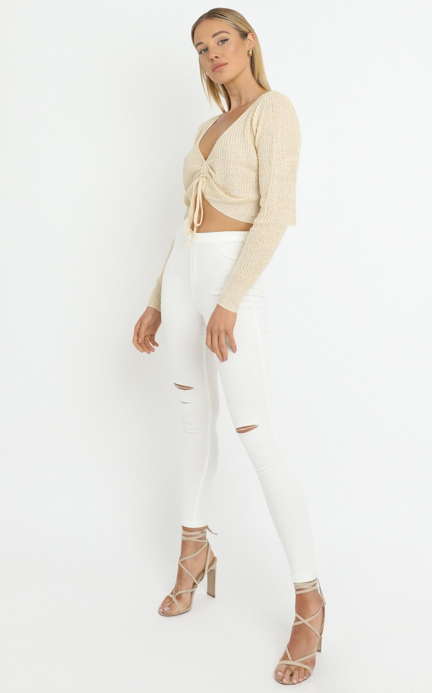 Anamarie Knit Top in Beige