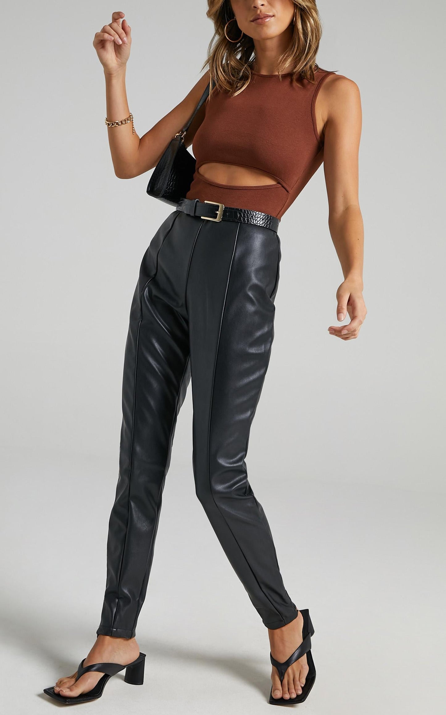 Kehlani Pants in Black Leatherette