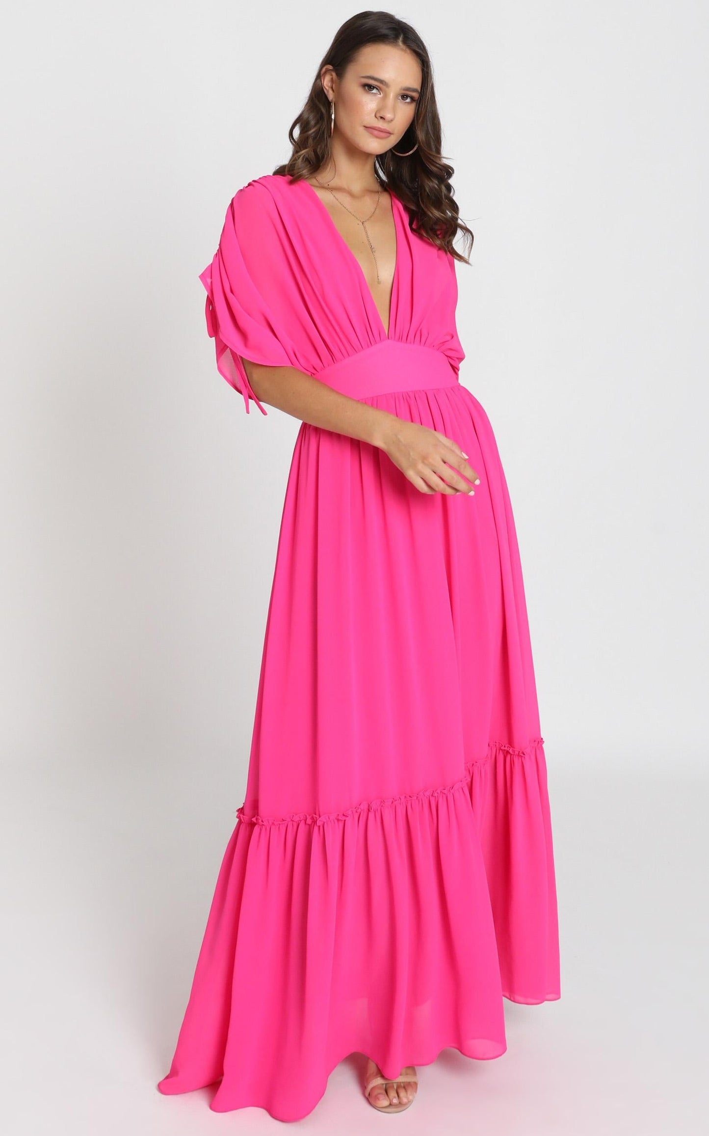 Angelic Dream Maxi Dress In hot pink
