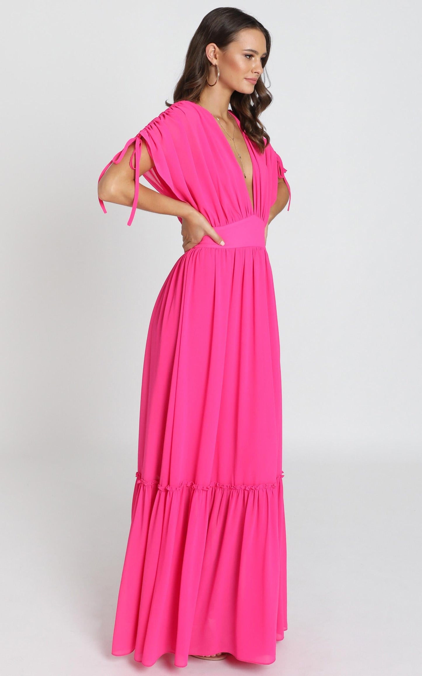 Angelic Dream Maxi Dress In hot pink