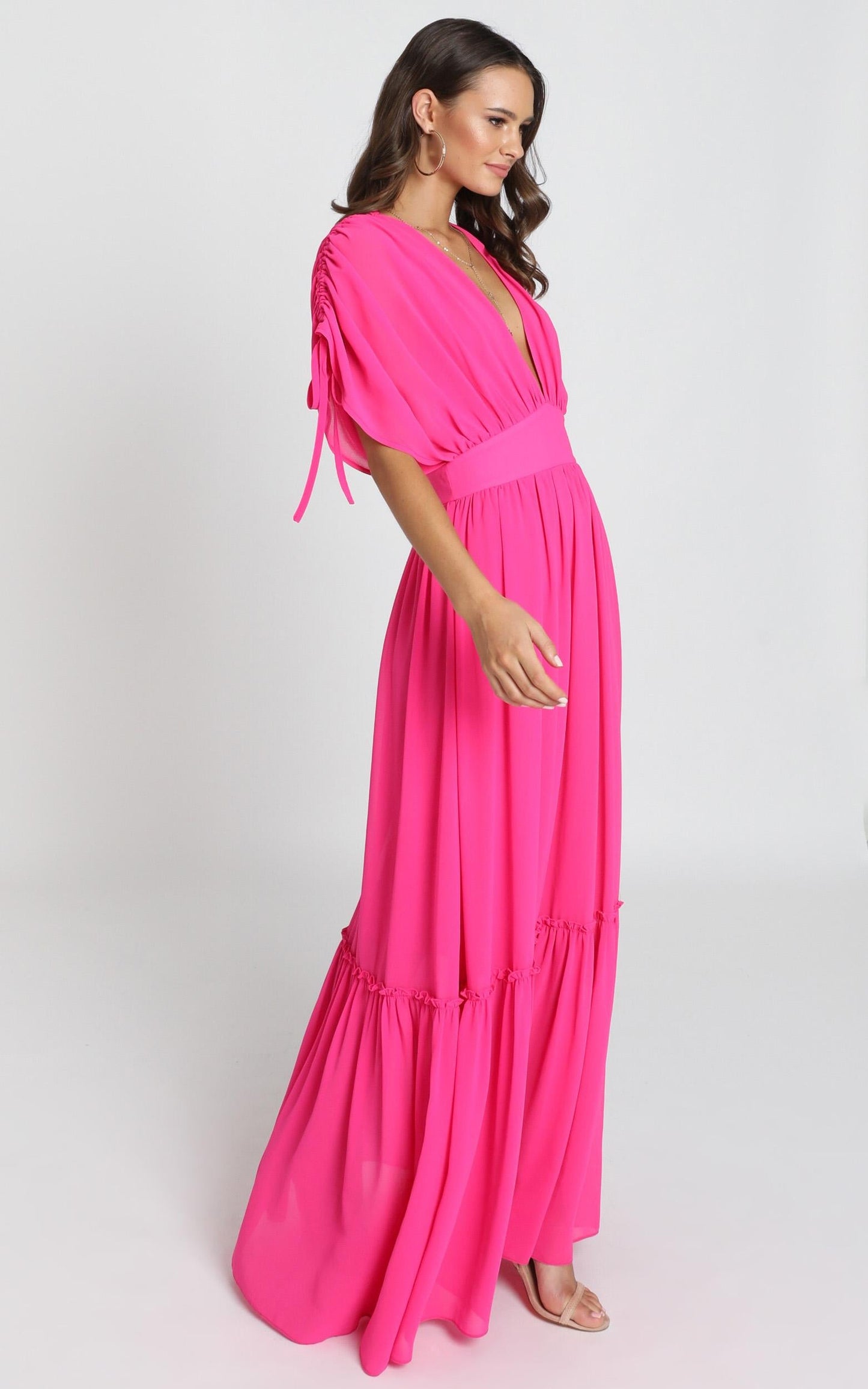 Angelic Dream Maxi Dress In hot pink