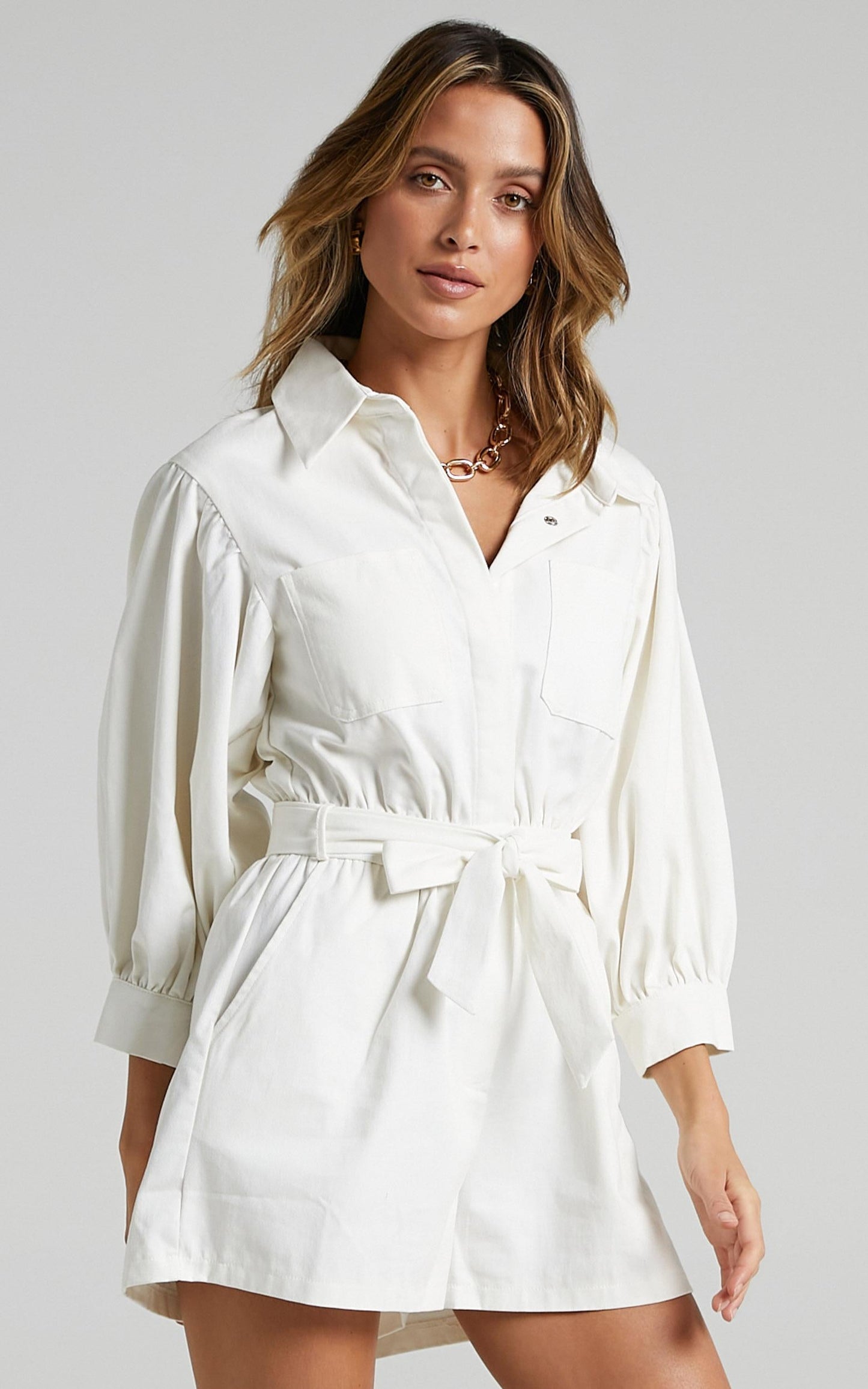 Aoko Playsuit in White