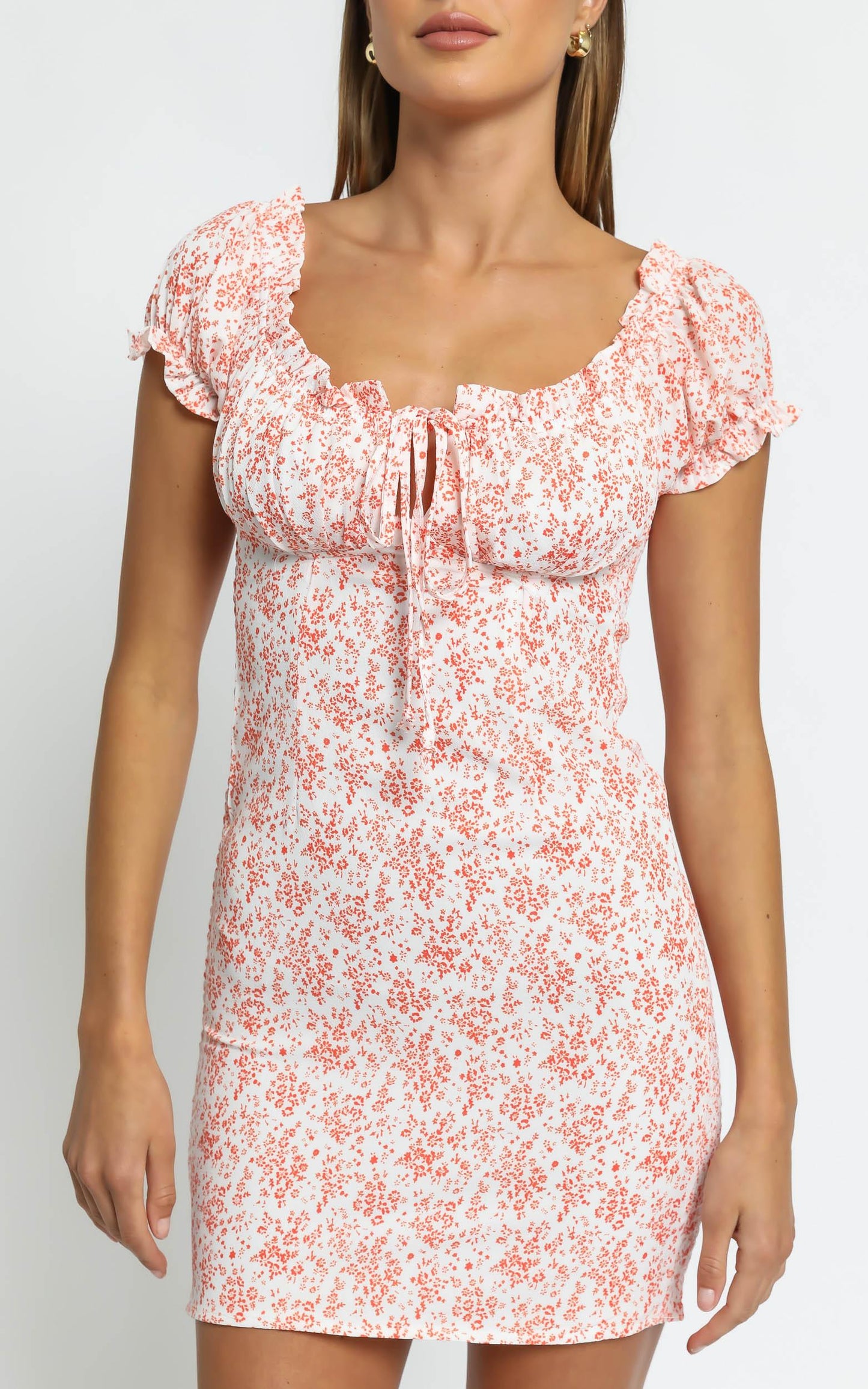 Arely Dress in Red Floral