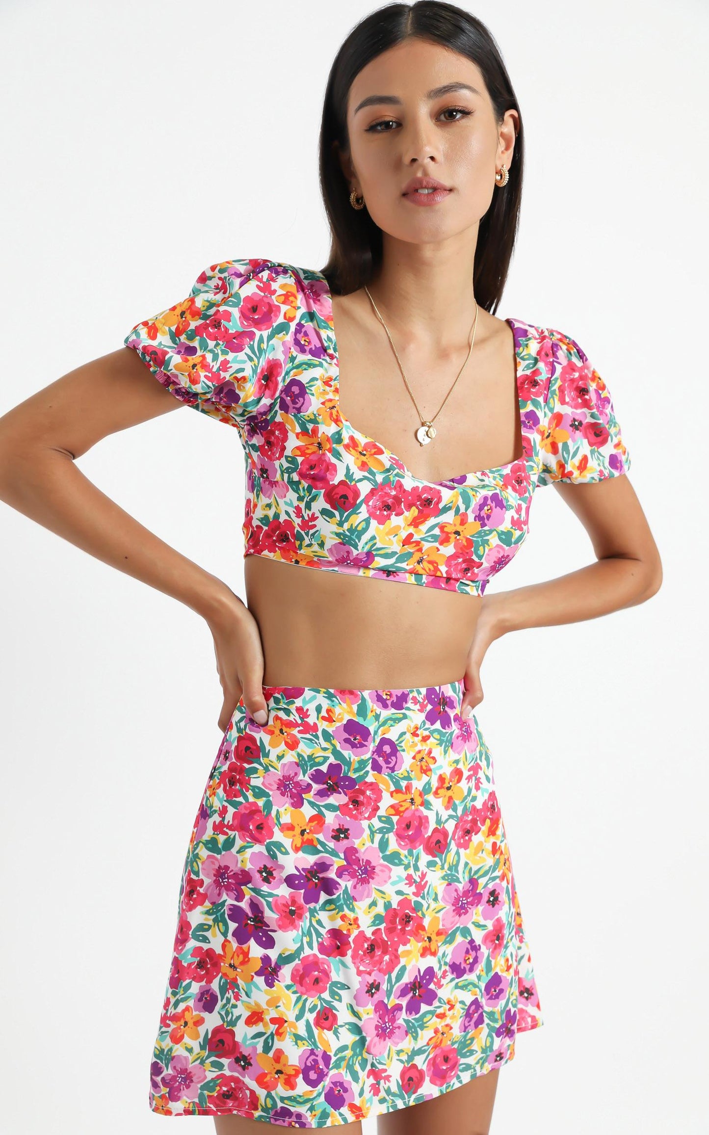Artemis Two Piece Set in Packed Floral
